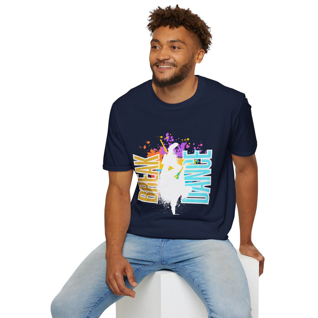 Break Dance T-Shirt – Colorful Splatter B-Boy/B-Girl Street Dance Tee