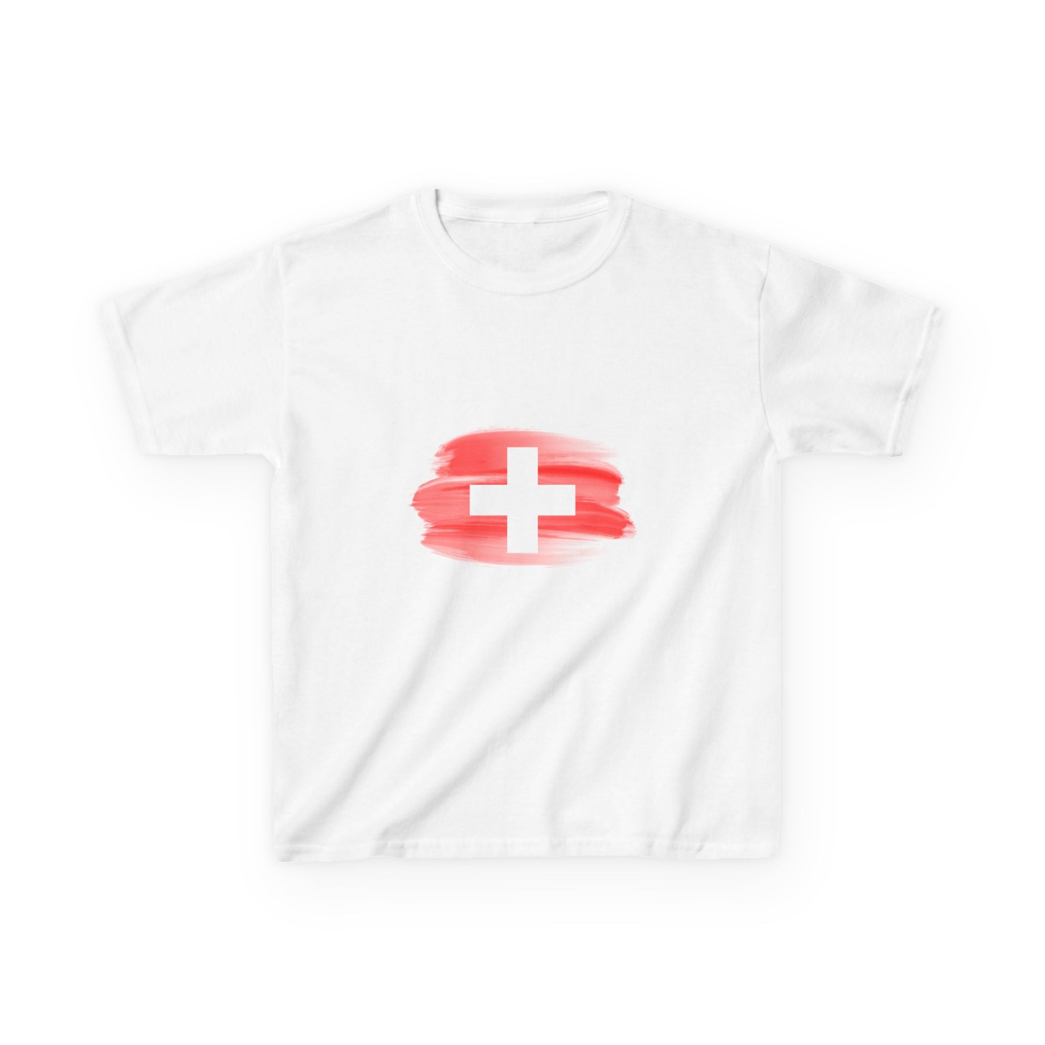 Switzerland Kids Switzerland Flag T‑Shirt — I  Switzerland Graphic