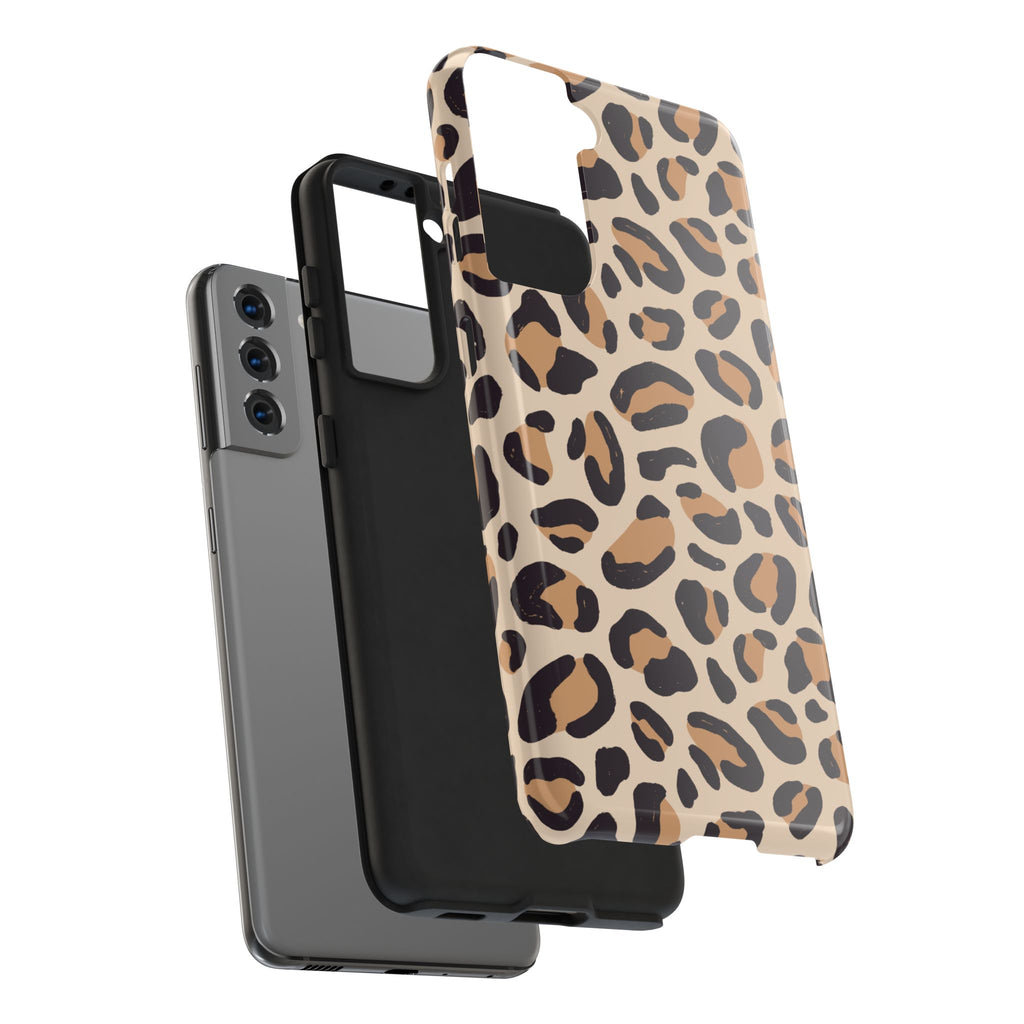 Leopard Print Tough Phone Case – Durable Glam Protective Cover