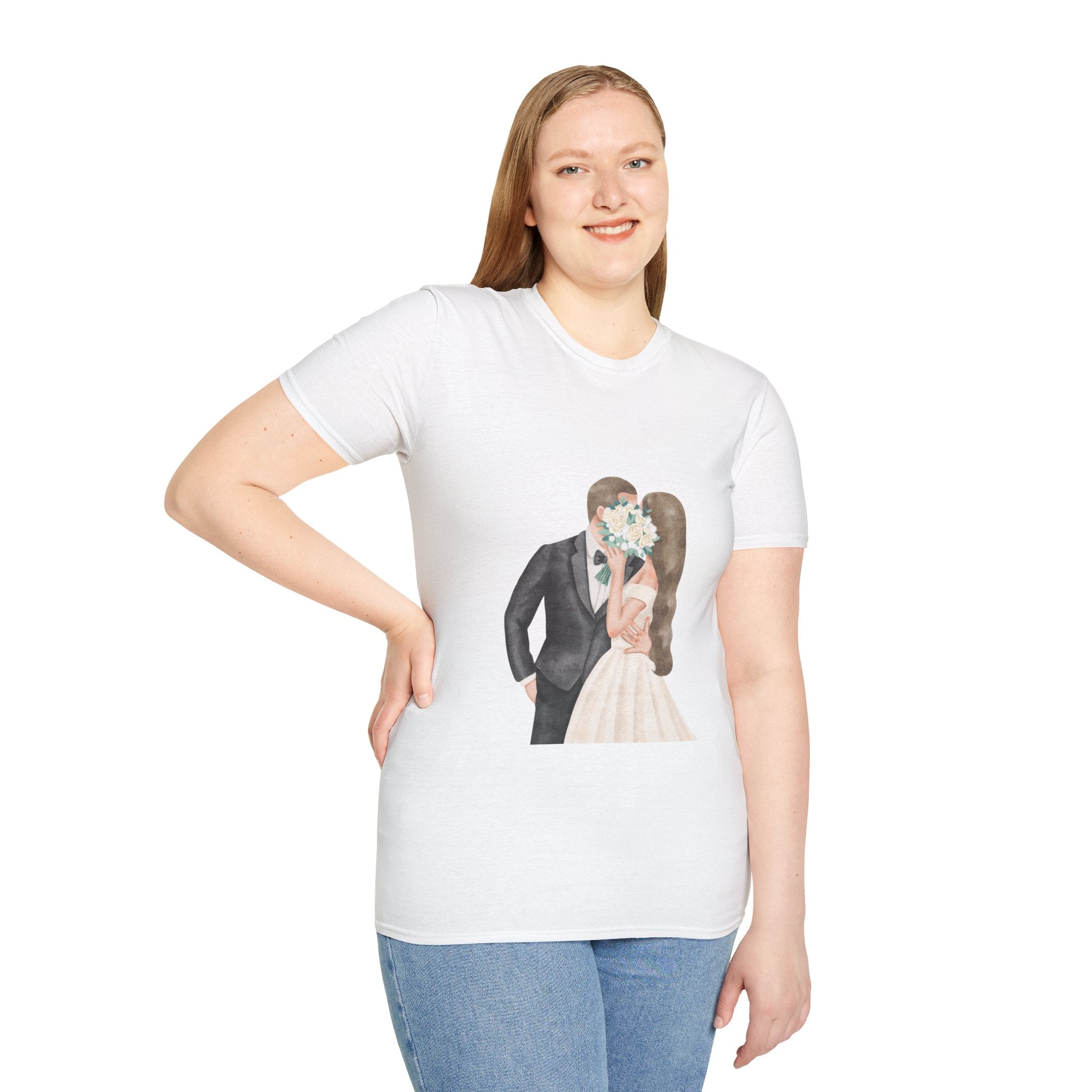 Wedding Couple Graphic T-Shirt — Bridal & Groom Rings Design