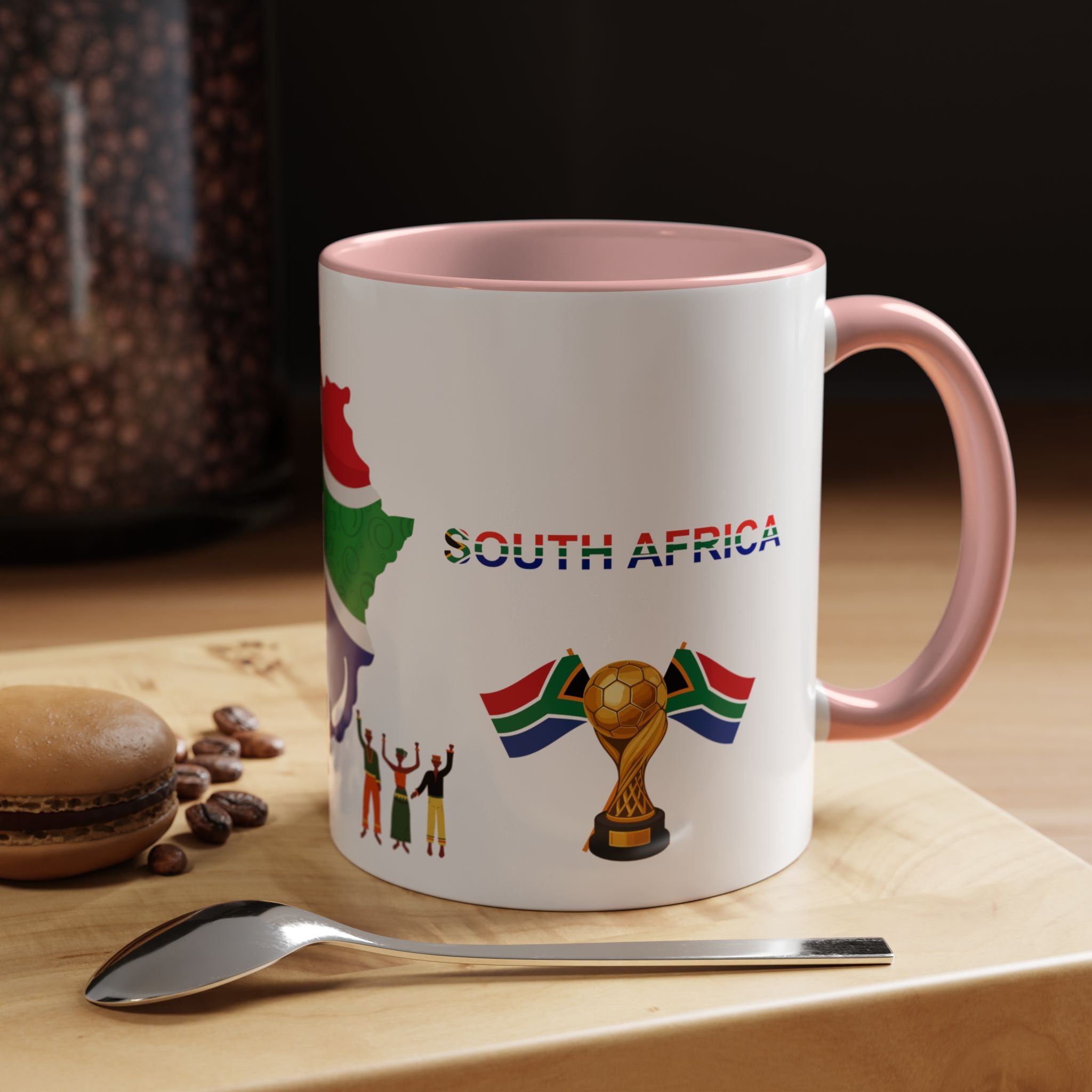 South Africa Coffee Mug — Map, Flag & Trophy Design (11/15oz)