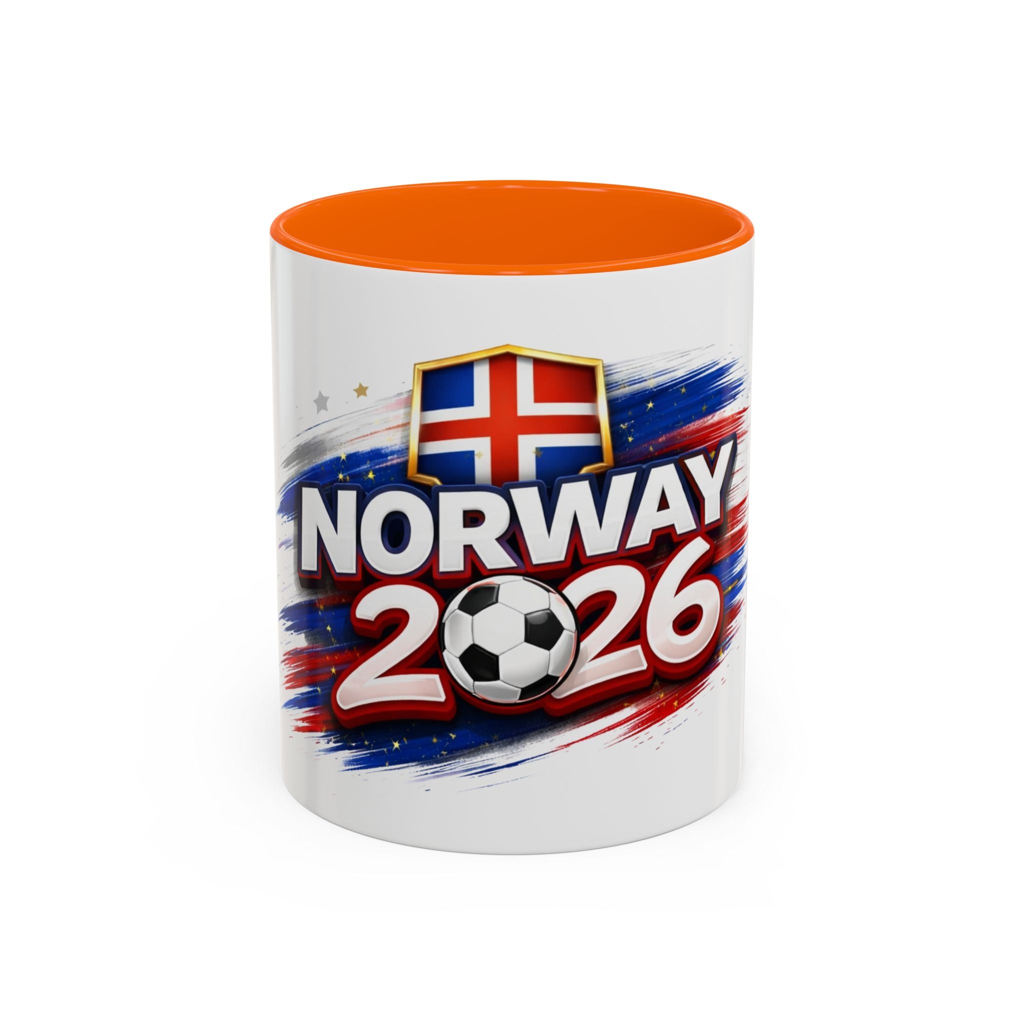 Norway 2026 Soccer Fan Accent Coffee Mug — Cup Supporter Gift