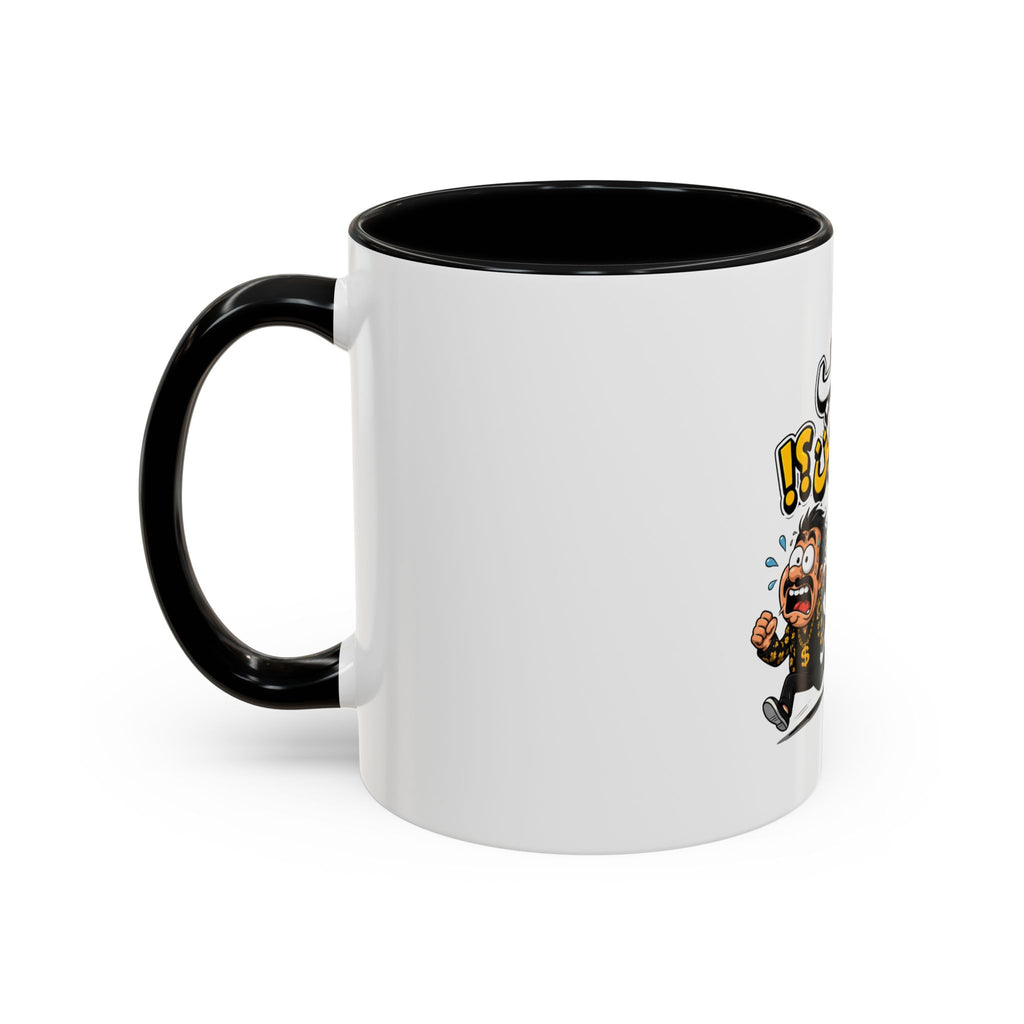 Arabic Funny Escape From Bills Coffee Mug — ‘اهرب على فين؟!’ Accent Mug
