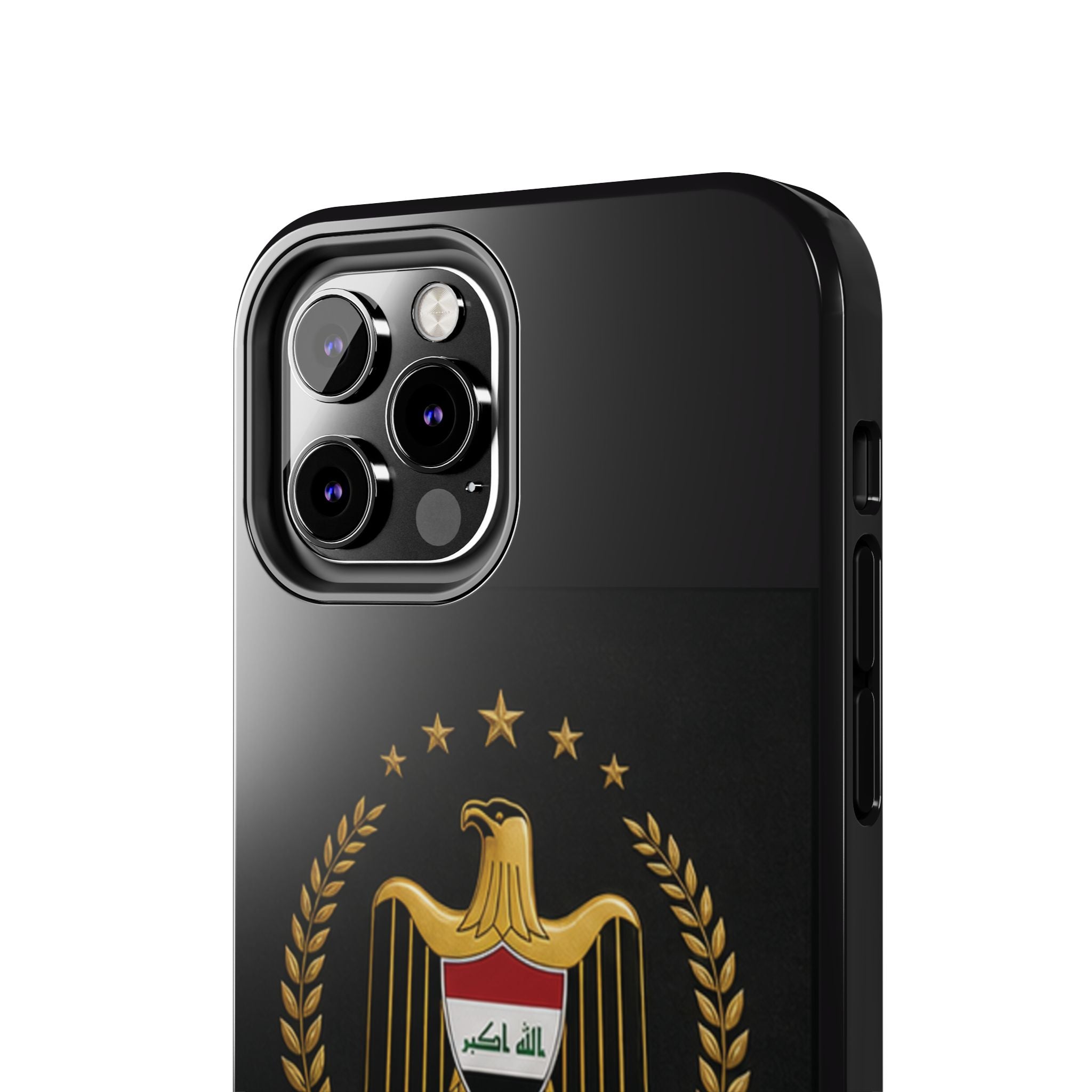 Iraq Coat of Arms Tough Phone Case — Arabic ‘Allahu Akbar’ Military Eagle Design