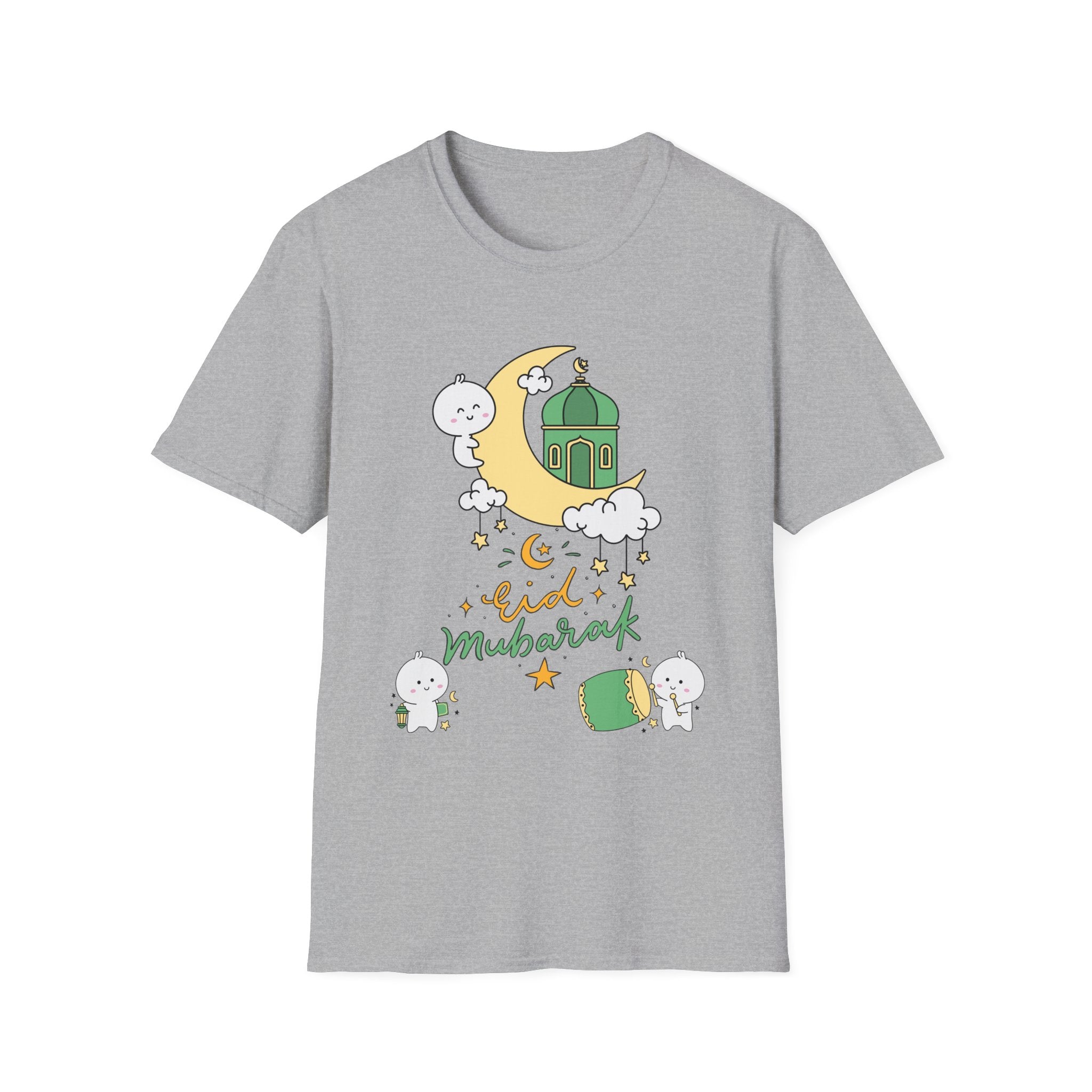 Eid Mubarak T-Shirt — Cute Mosque Moon & Lantern Ramadan Tee