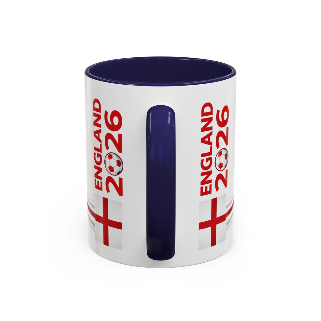 England 2026 Soccer Cup Accent Coffee Mug