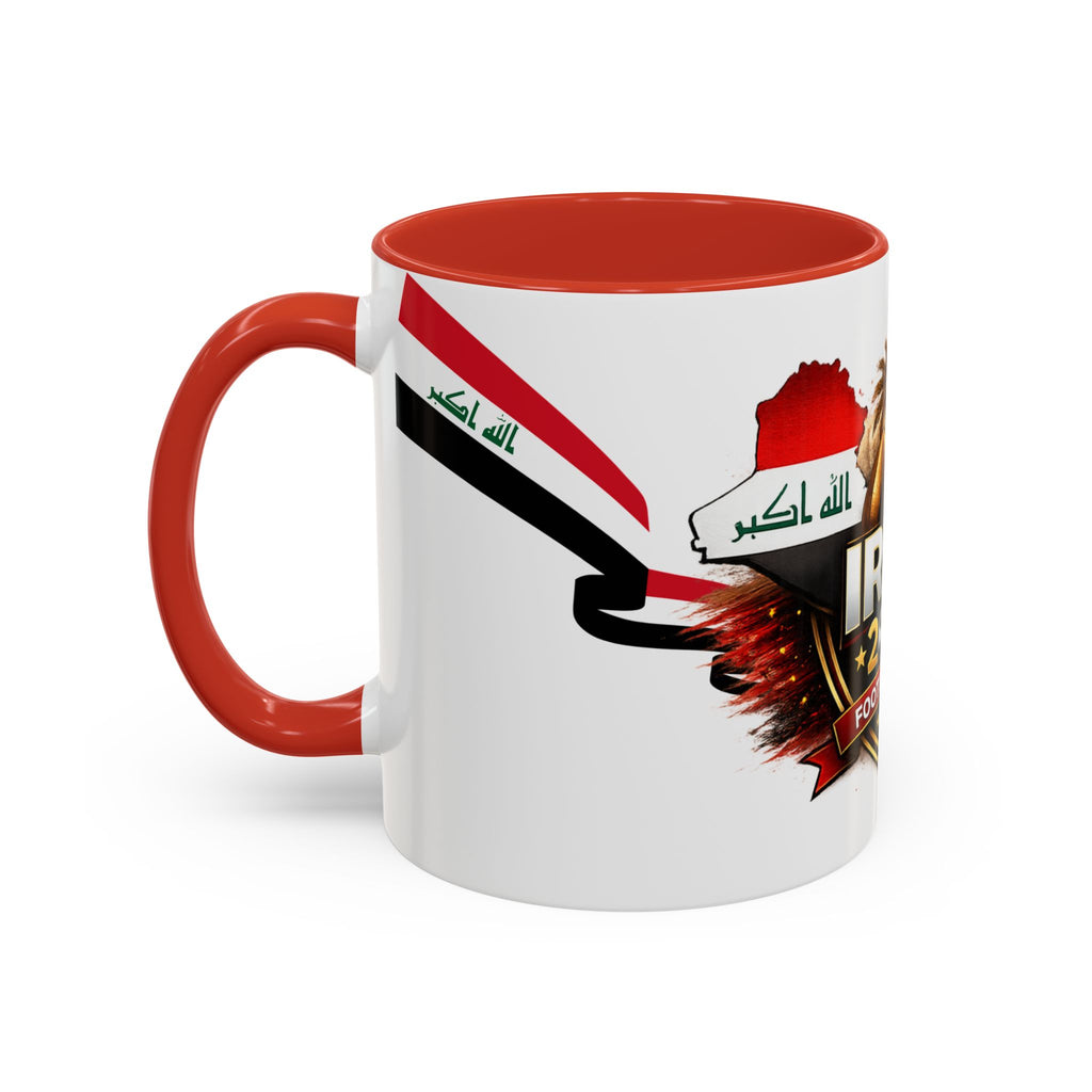 Iraq 2026 Football Cup Accent Coffee Mug – National Team Soccer Fan Gift