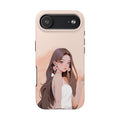 Tough Phone Case — Elegant Anime Girl Illustration, Protective Slim Phone Cover