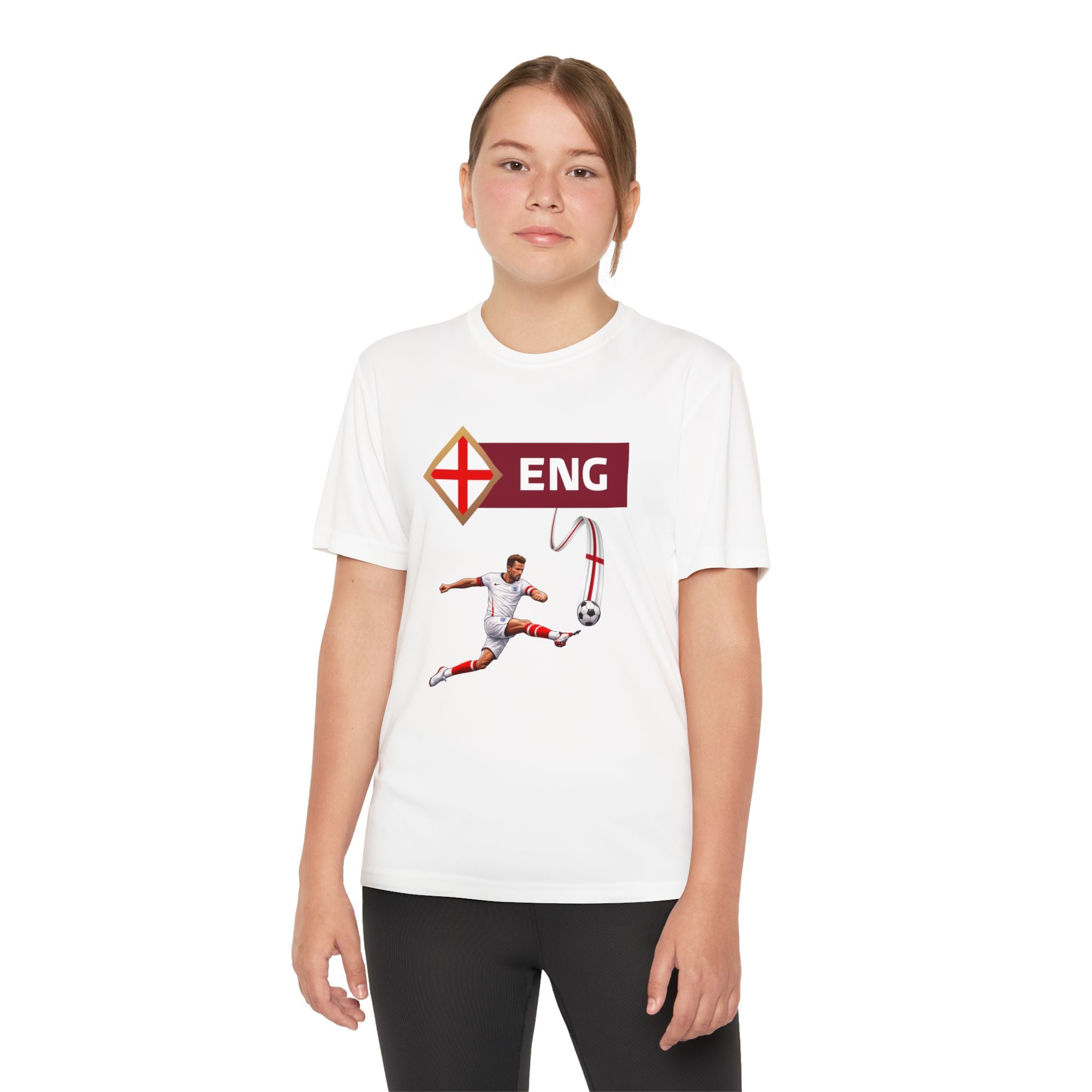 England Soccer Youth Tee - ENG Football Player Graphic