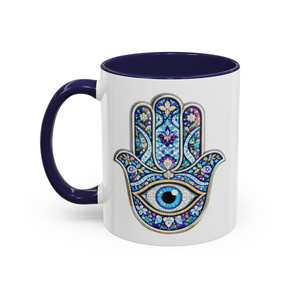Hamsa Eye Accent Coffee Mug