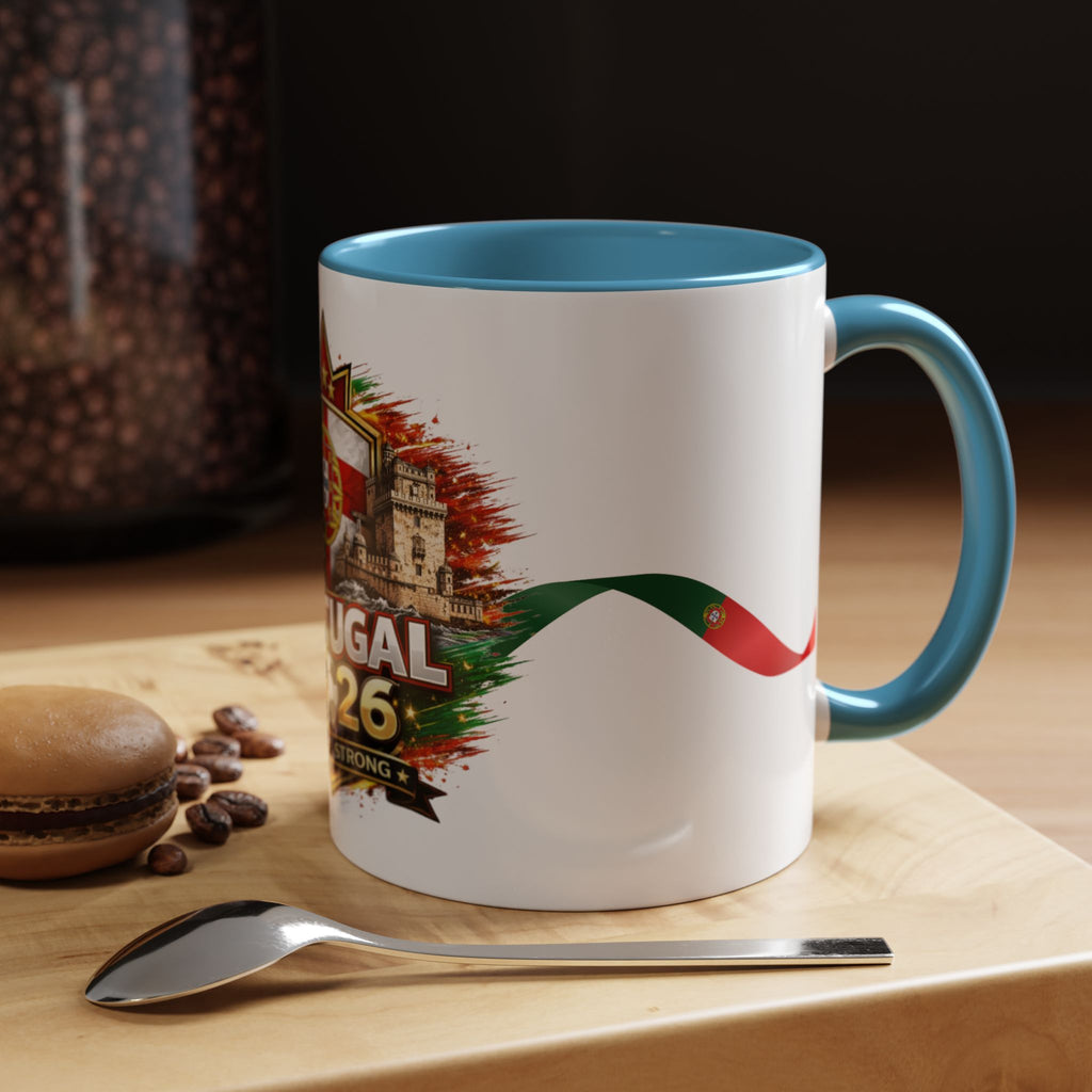 Portugal 2026 Soccer Mug – Portugal Flag & Crest Accent Coffee Cup