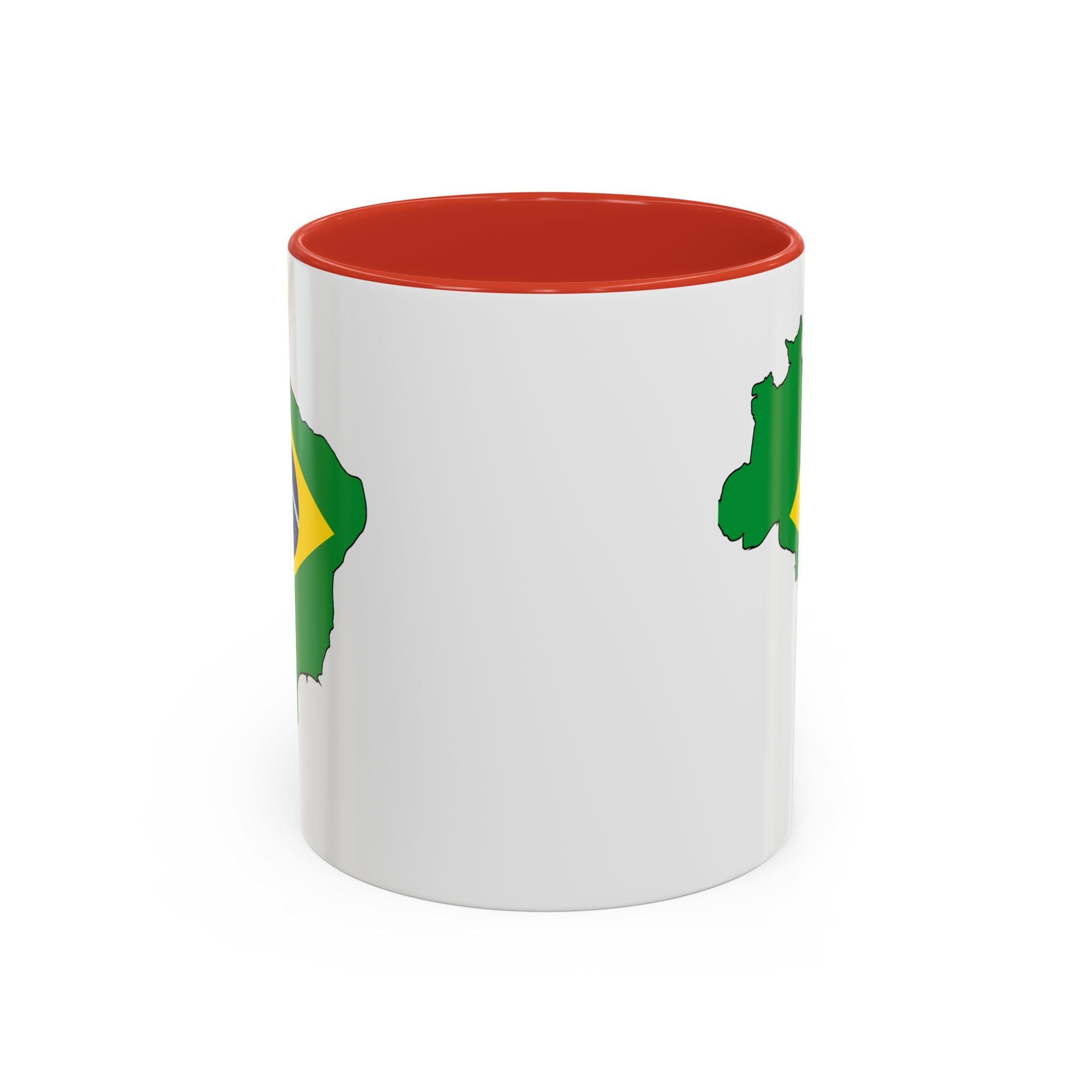Brazil Map Coffee Mug — Brazilian Flag Accent 11/15oz