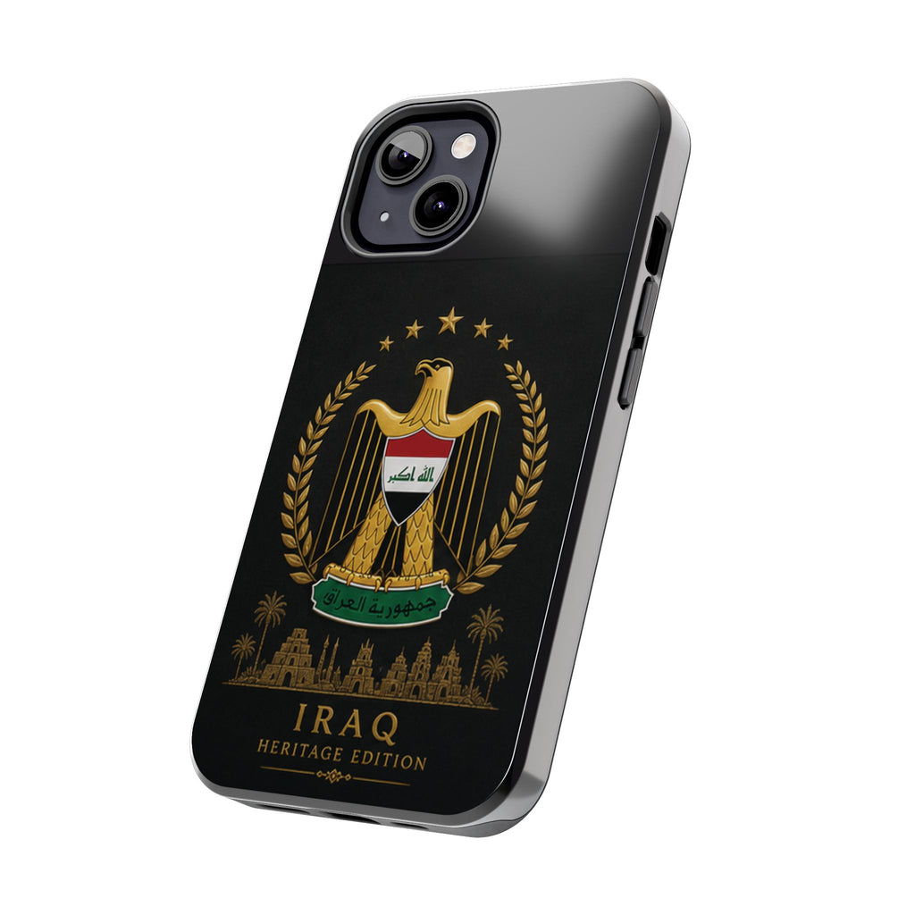 Iraq Coat of Arms Tough Phone Case — Arabic ‘Allahu Akbar’ Military Eagle Design