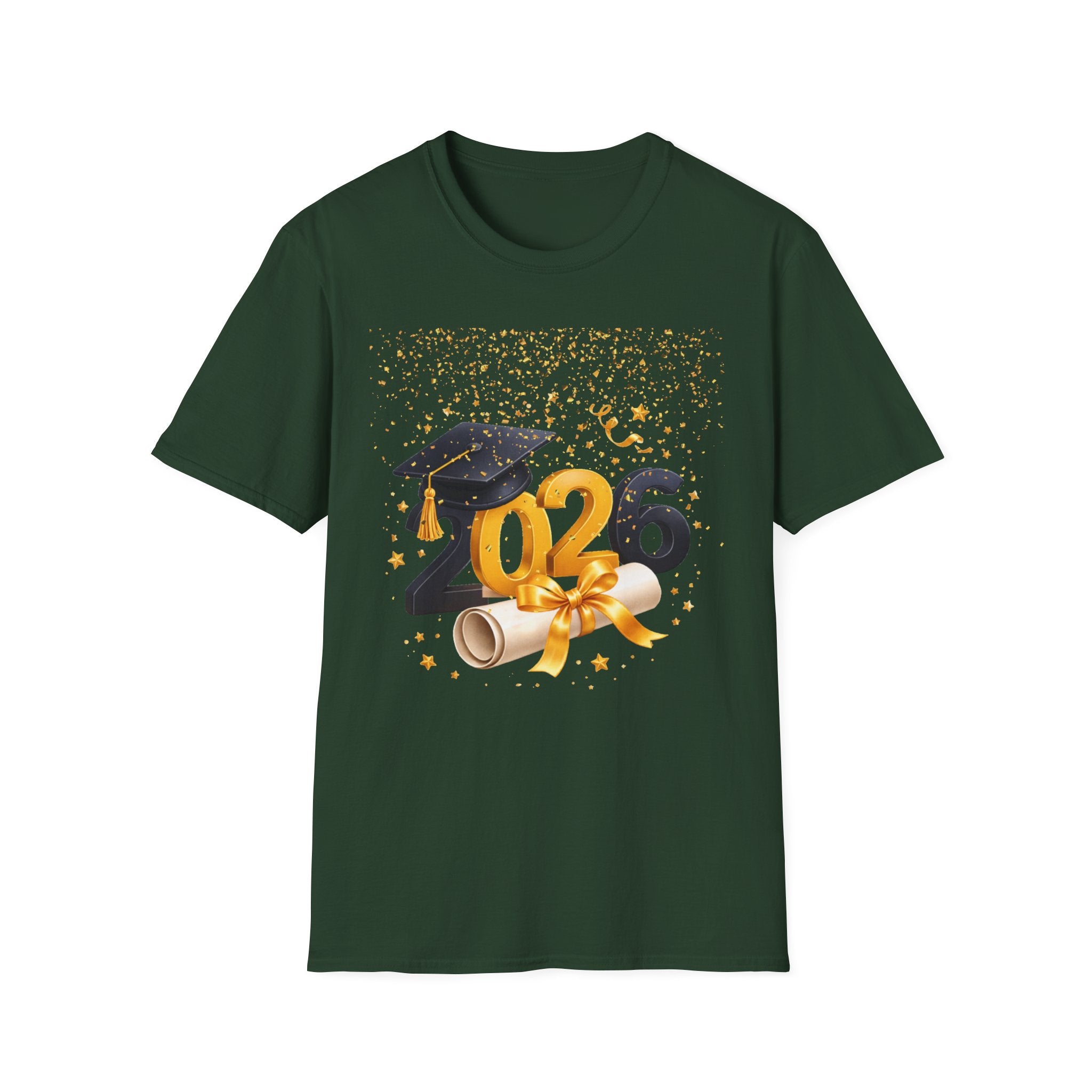 2026 Graduation T-Shirt – Class of 2026 Cap & Diploma Celebration Tee