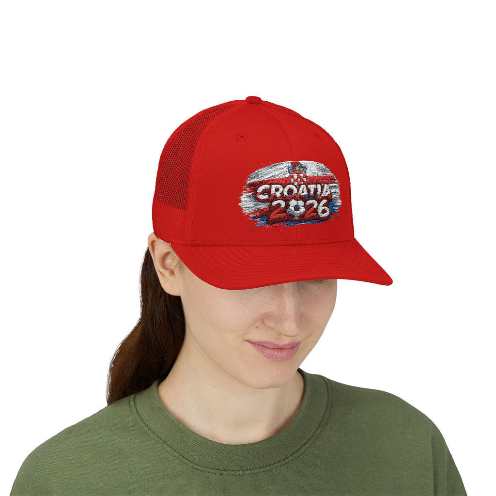 Croatia 2026 Sparkle Flag Trucker Cap