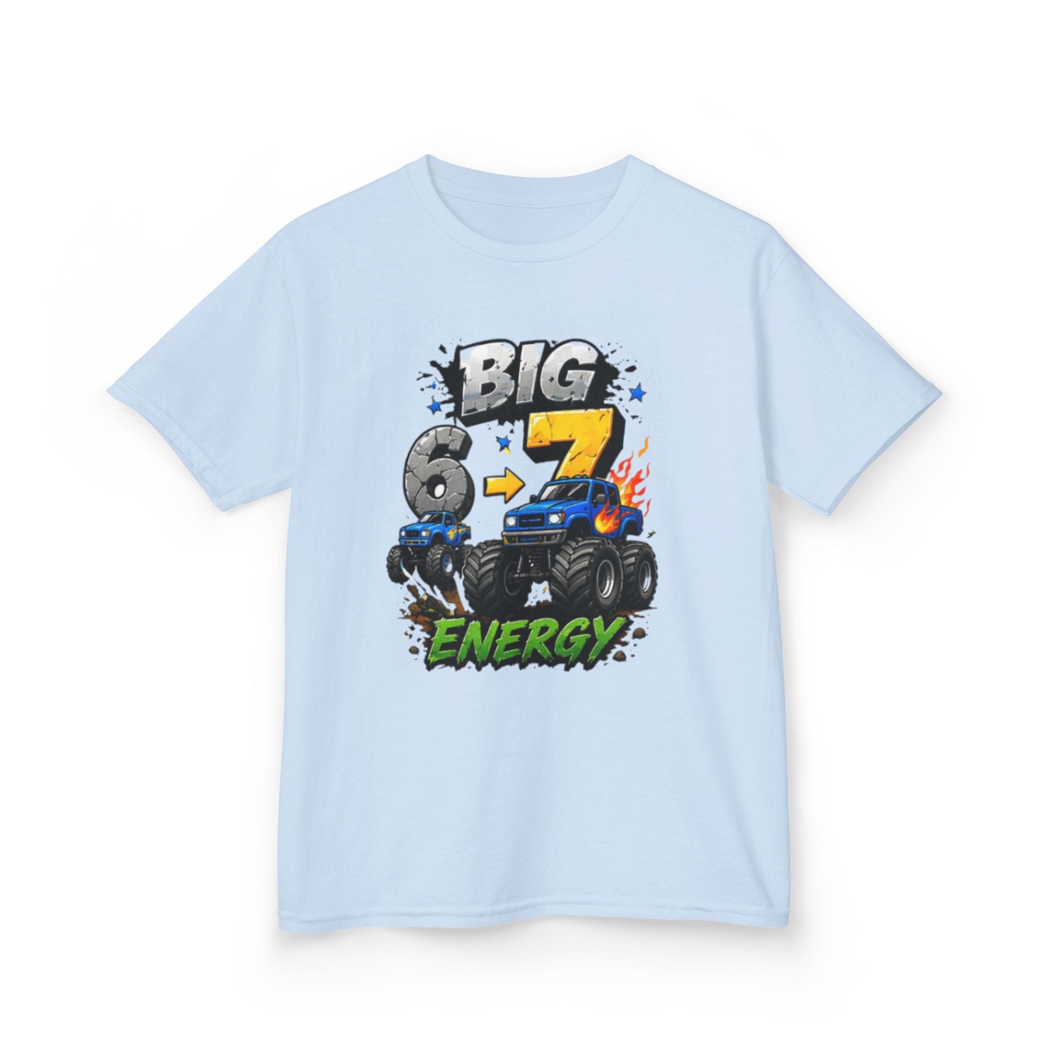 Kids Monster Truck 'Big 6 & 7 Energy' Graphic Tee