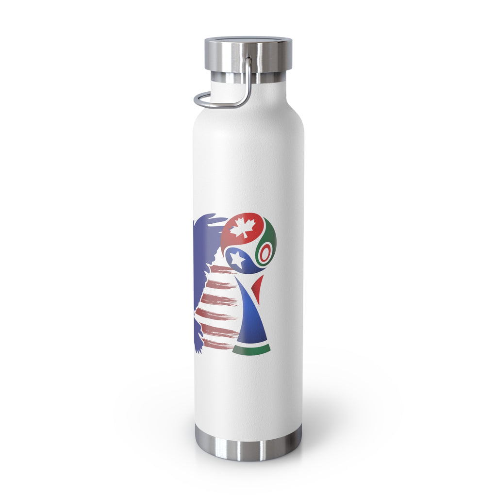 22oz Vacuum Bottle with American Flag Eagle — USA Patriotic Insulated Water Bottle
