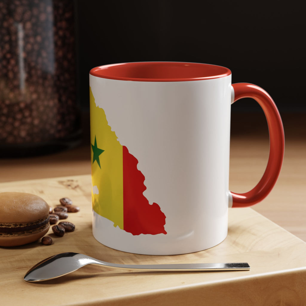 Senegal Flag Map Accent Coffee Mug – Pride Gift for Senegalese Coffee Lovers
