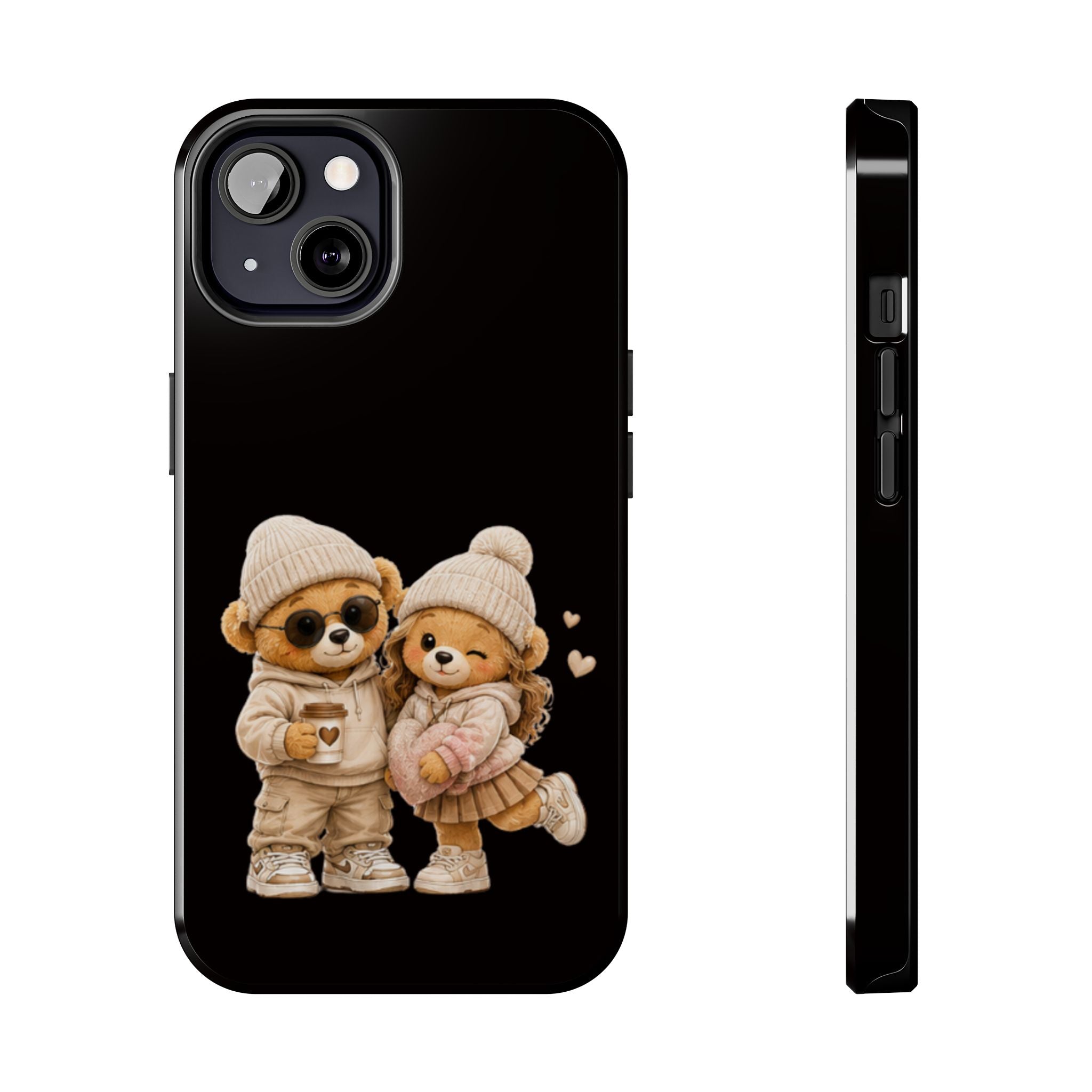 Cute Couple Bears Tough Phone Case — Cozy Winter Bear Phone Cover