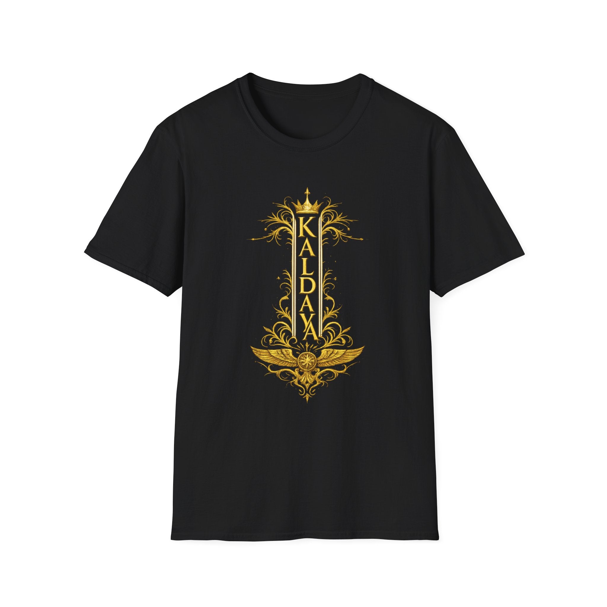 Kailani Vertical Gold Crown T-Shirt — Personalized Tropical Name Tee