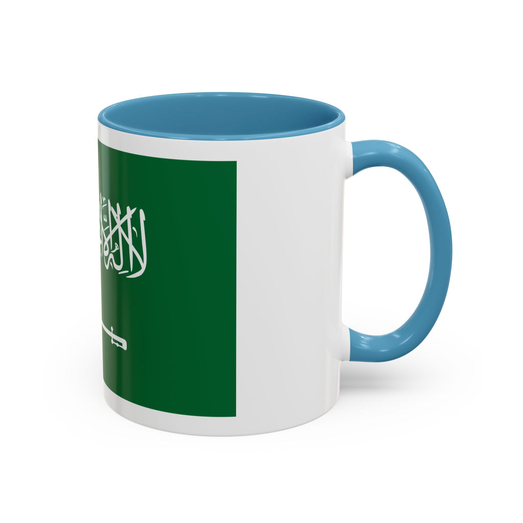 Saudi Arabia Flag Accent Coffee Mug — Patriotic 11/15oz Ceramic