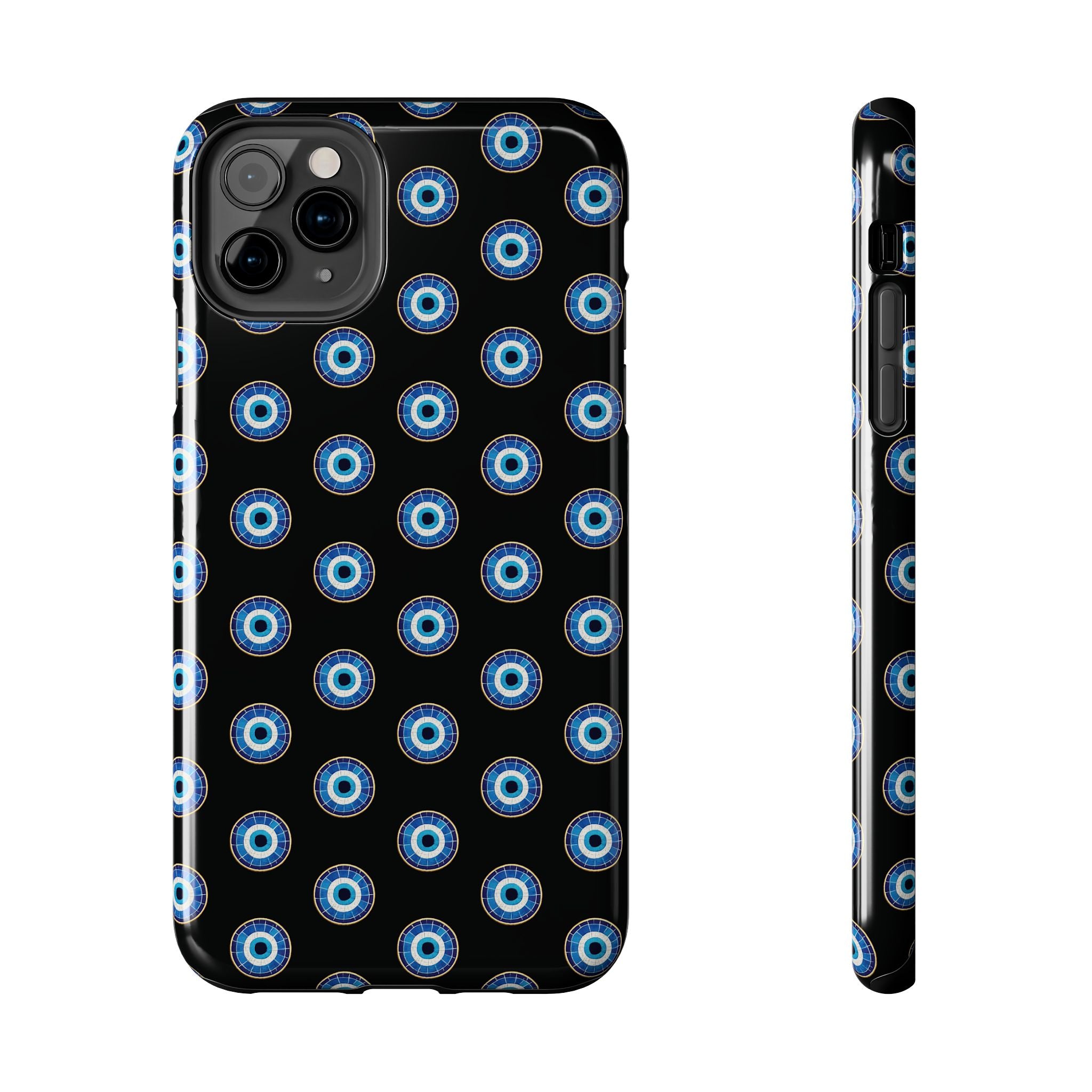Evil Eye Pattern Tough Phone Case — Protective Blue Nazar Design
