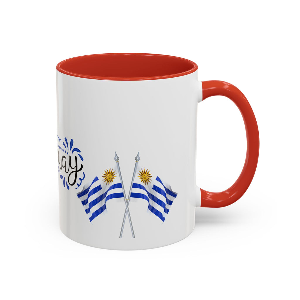 Uruguay Flag Accent Coffee Mug — Blue Sun National Pride 11/15oz