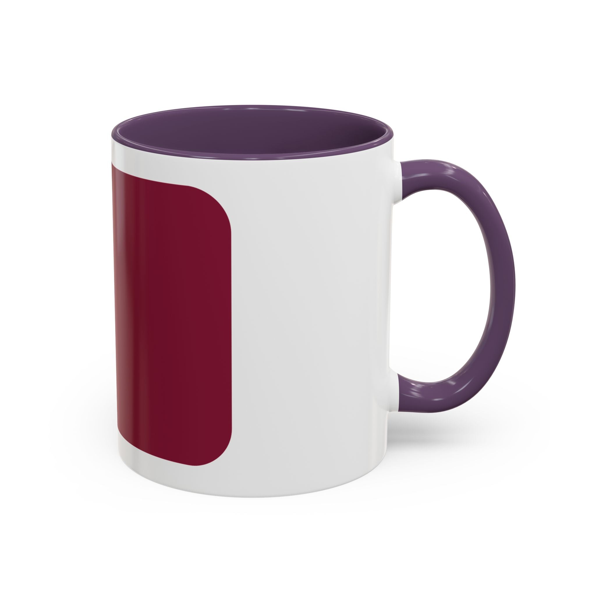 Qatar Flag Accent Coffee Mug – Maroon & White National Pride 11/15oz