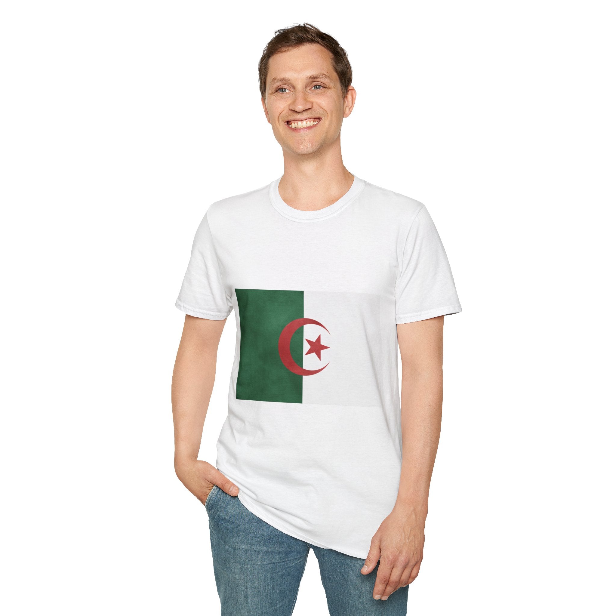 Algeria Flag T-Shirt — Map Outline & National Emblem Tee