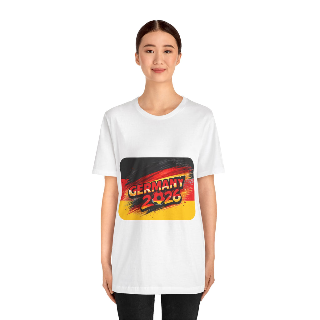 Germany 2026 Soccer Fan Tee — Cup Supporter Shirt with Trophy & Flag