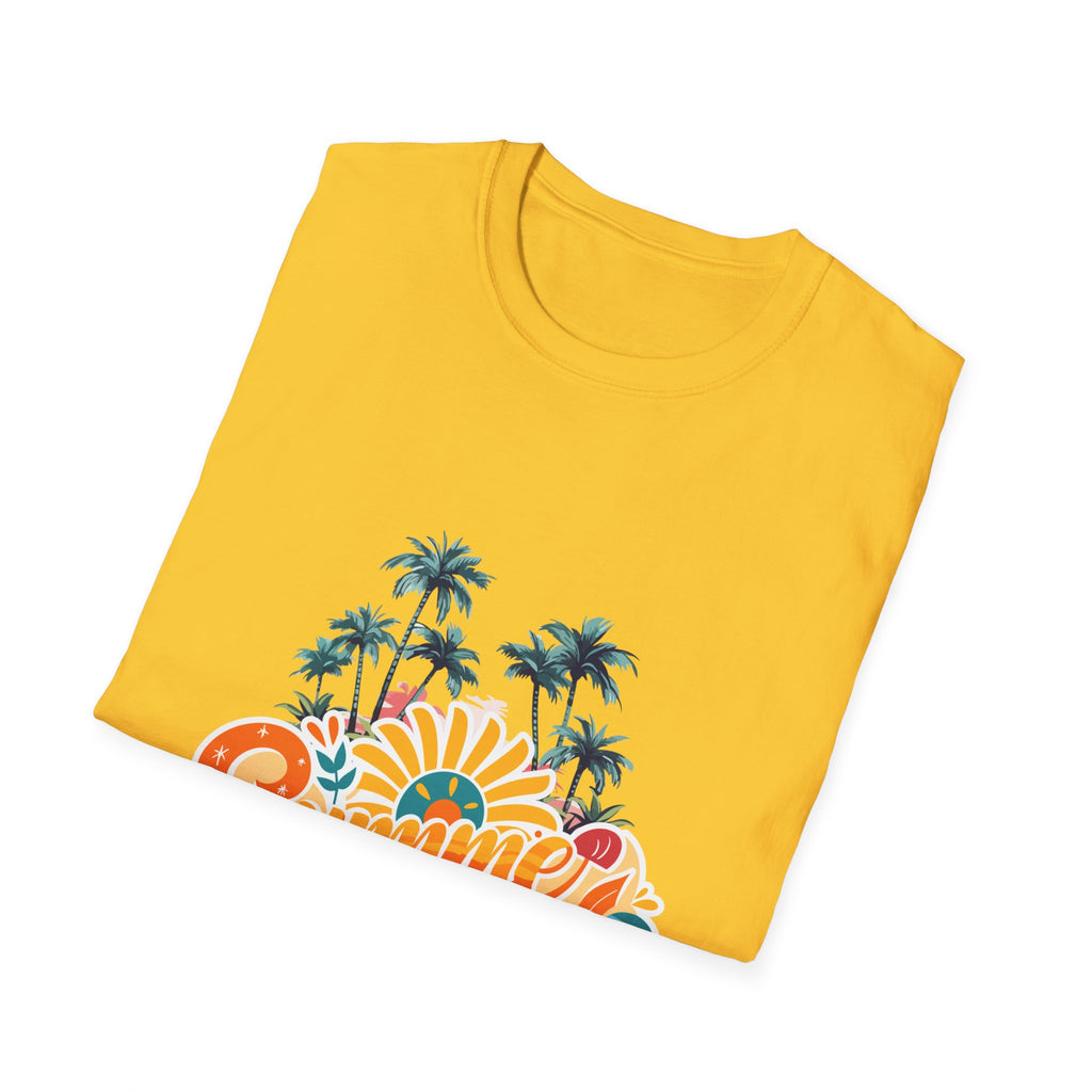 Summer Vibes T-Shirt — Retro Beach Palm Tree Graphic