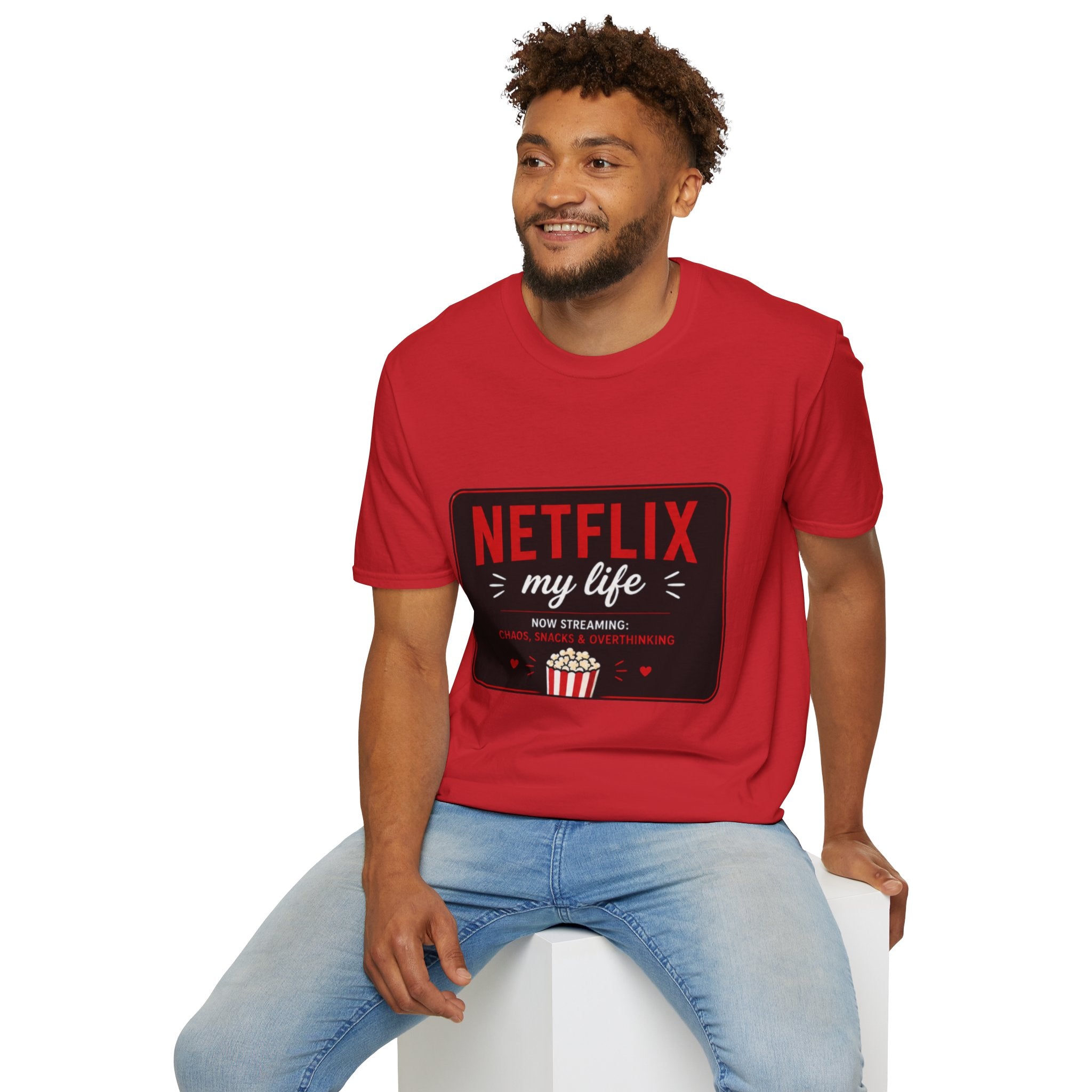 Netflix My Life T-Shirt – Funny Streaming Popcorn Tee