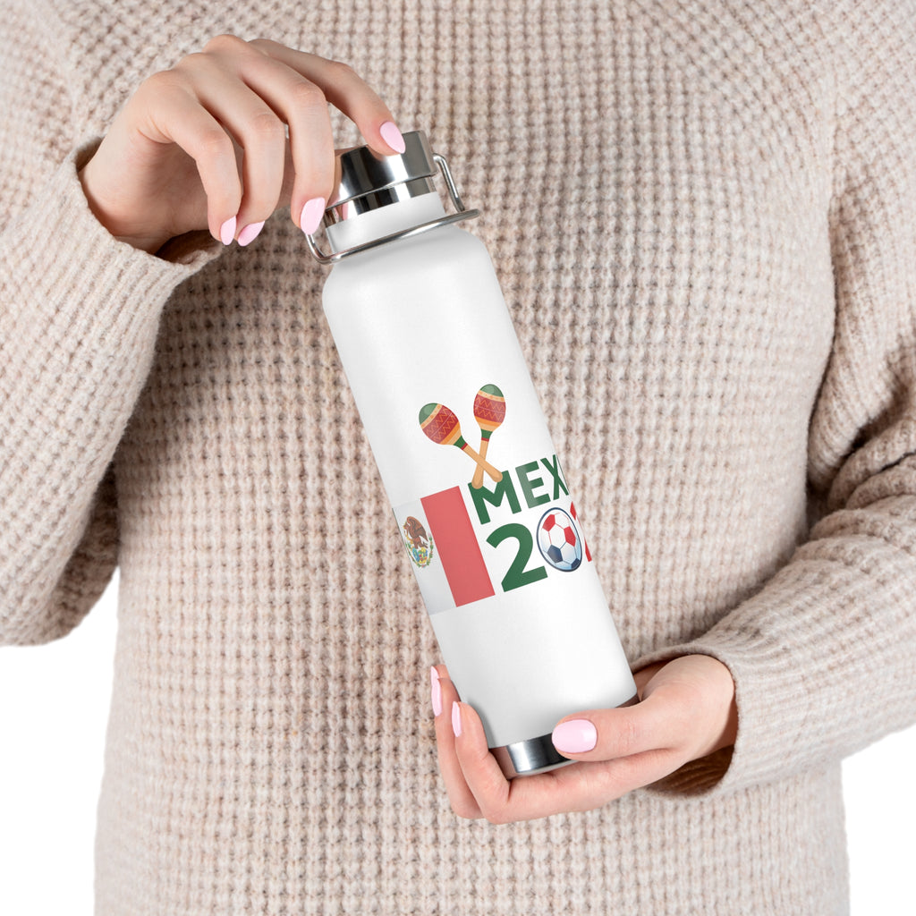 Mexico 2026 Soccer Cup Insulated Bottle — 22oz Copper Vacuum Flask
