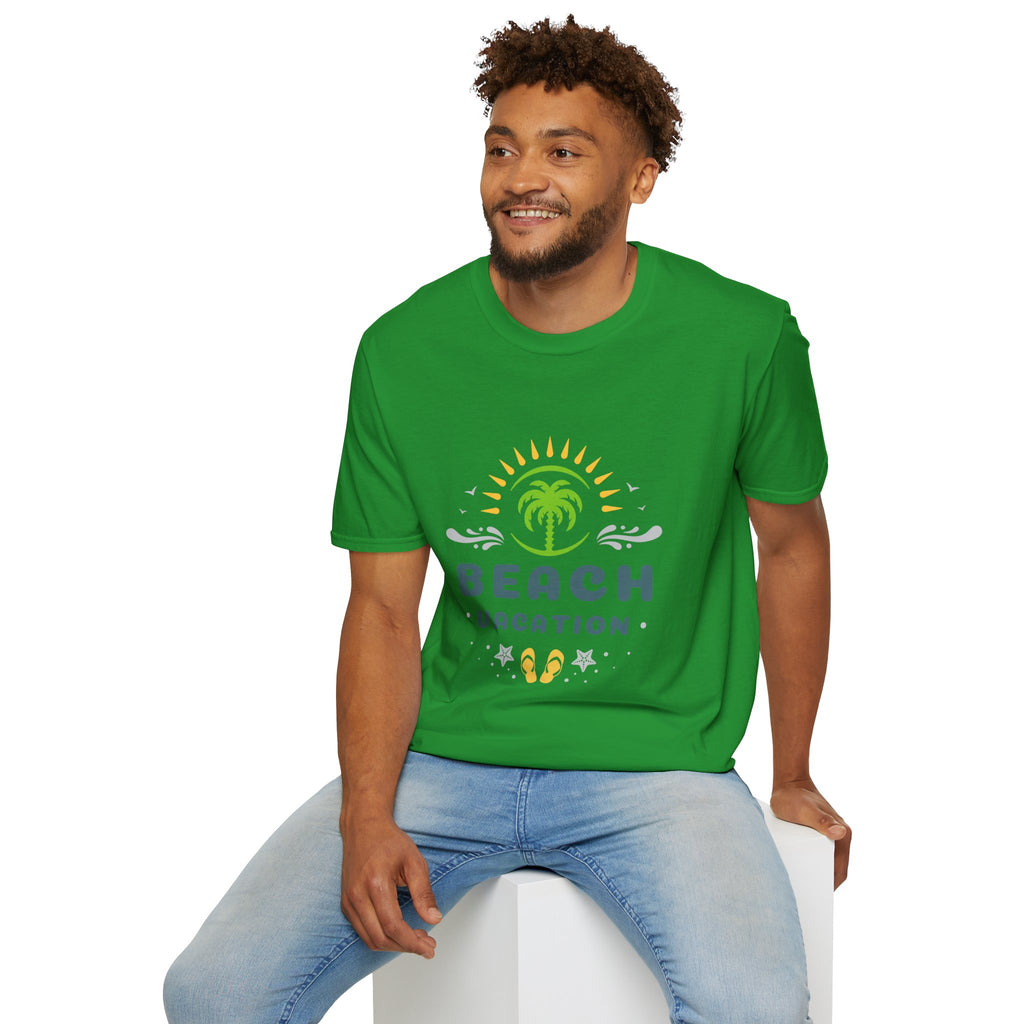Beach Vacation T-Shirt — Palm Tree Sunset Graphic Tee