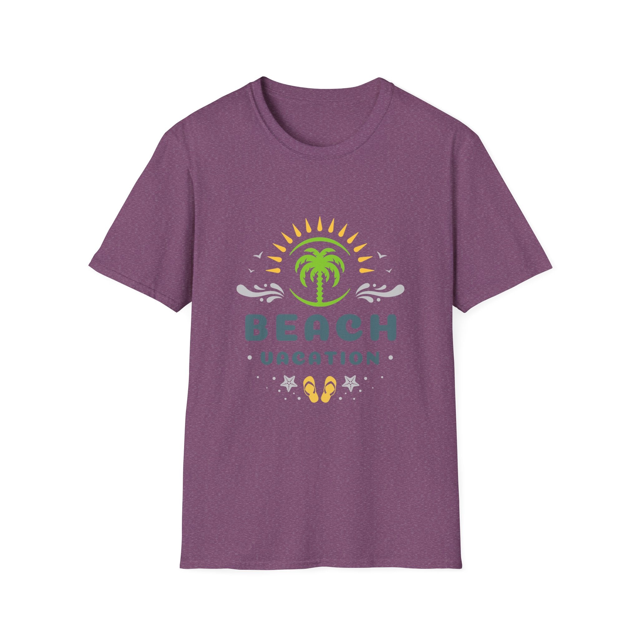 Beach Vacation T-Shirt — Palm Tree Sunset Graphic Tee