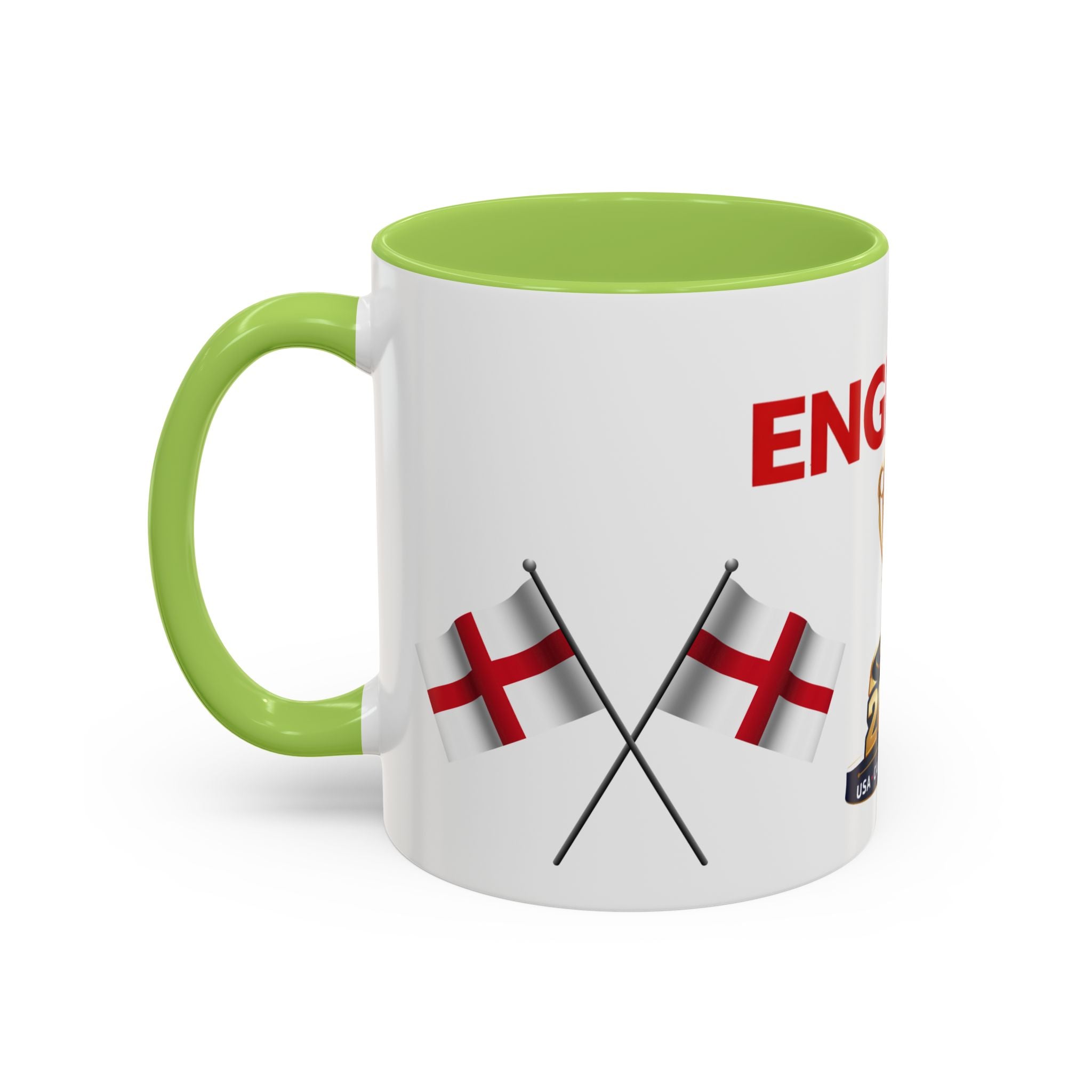 England 2026 Soccer Trophy Accent Coffee Mug — Cup Fan Gift (11/15oz)