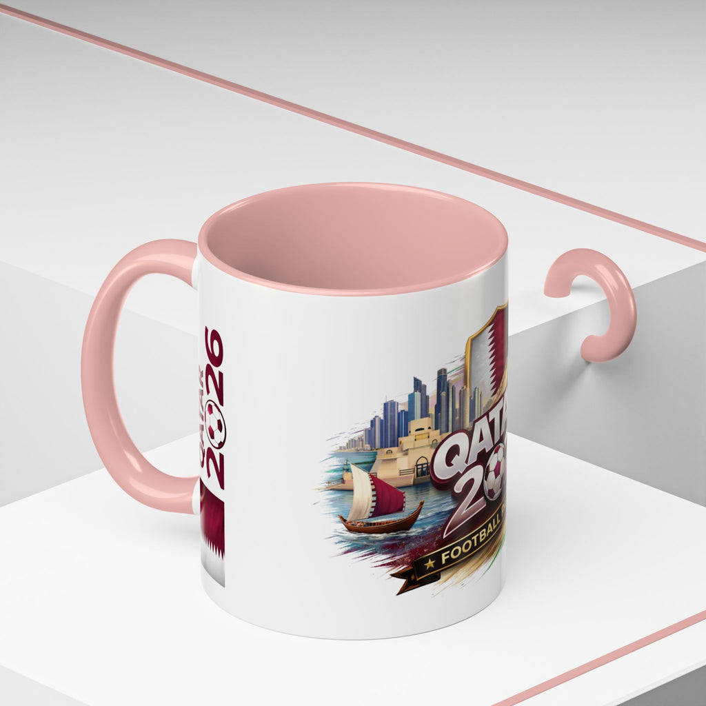 Qatar 2026 Football Passion Accent Coffee Mug (11/15oz)