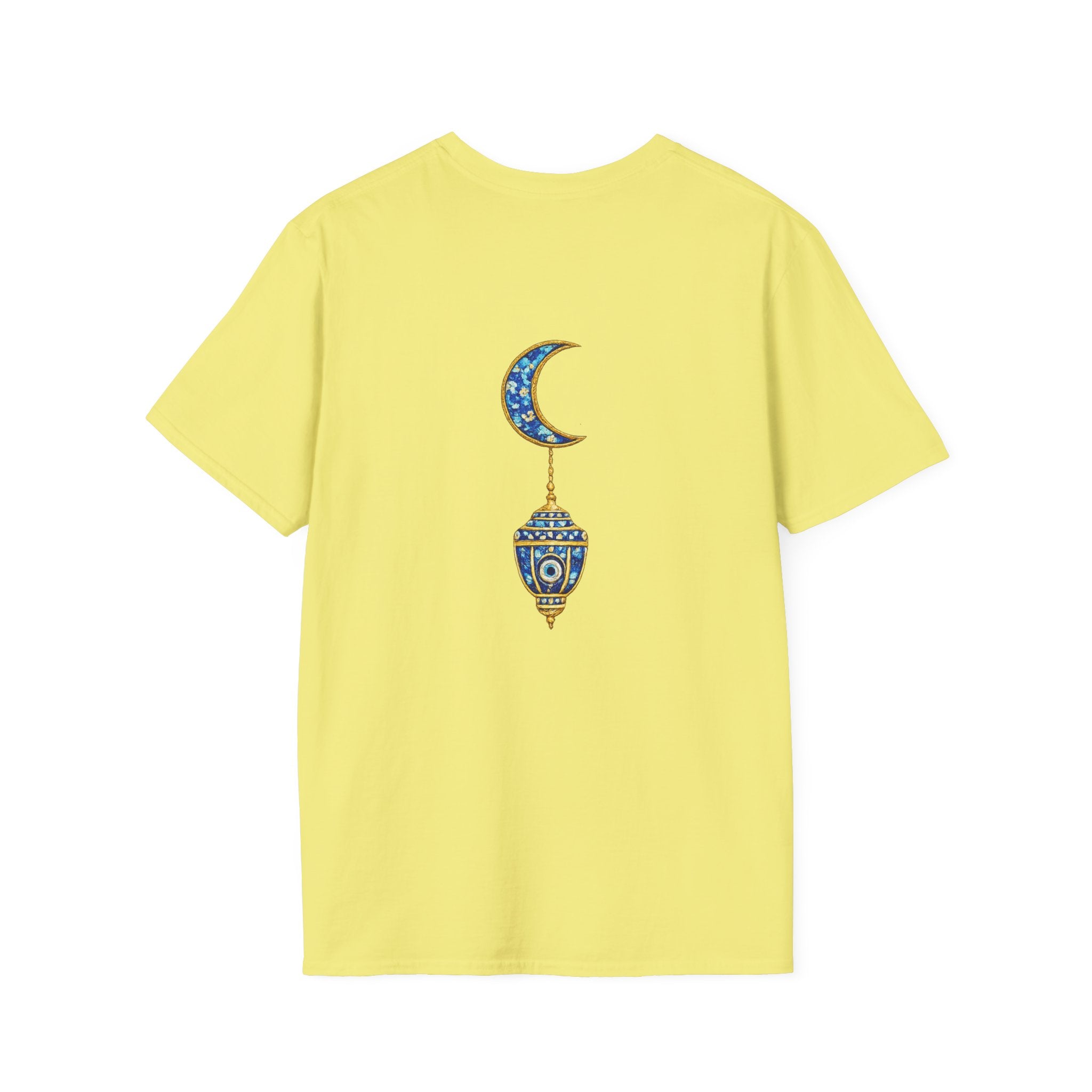 Evil Eye Crescent Lantern T‑Shirt — Protective Nazar Tee with Moon Lantern Design