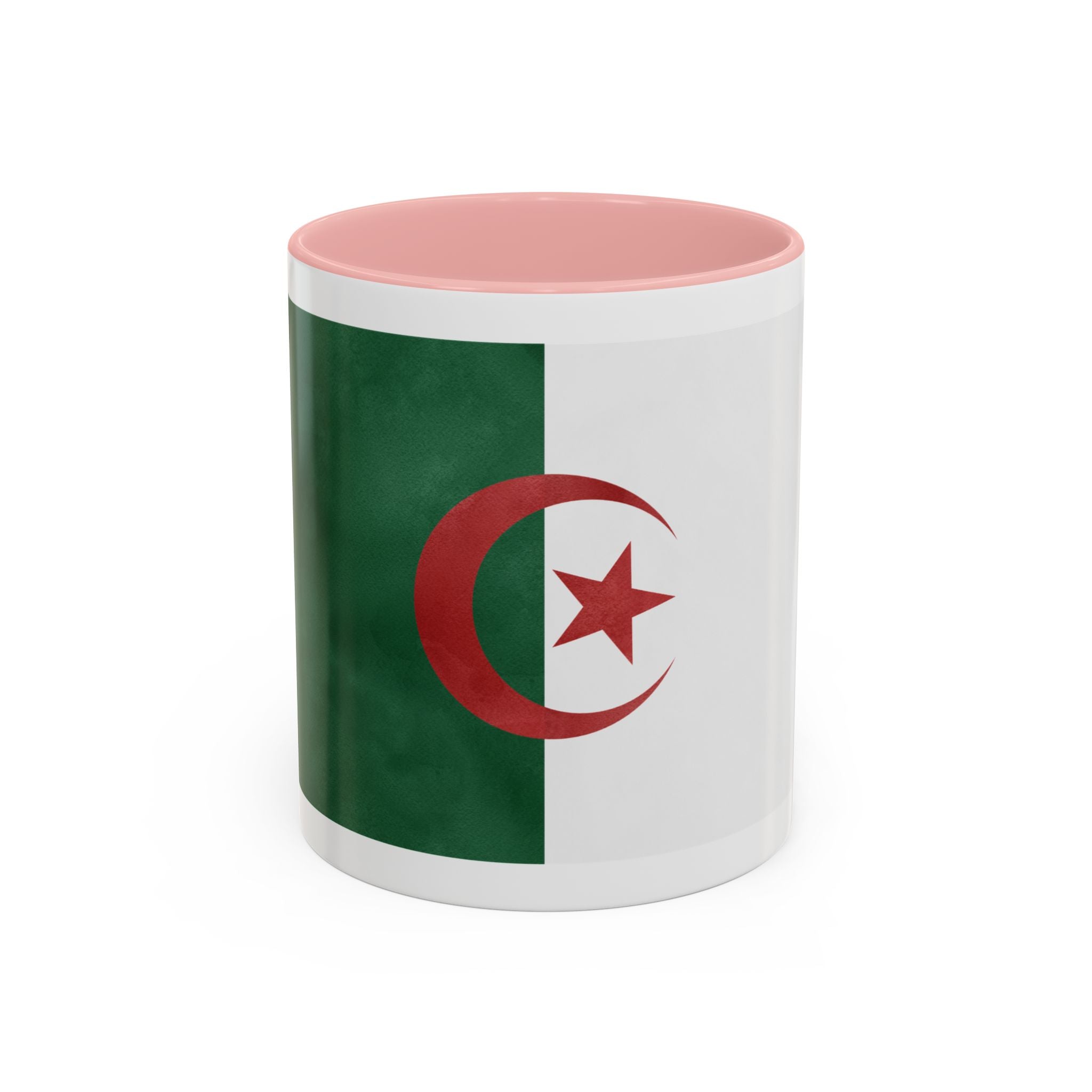 Algeria Flag Accent Coffee Mug (11/15oz) — Crescent & Star National Pride Tea Cup