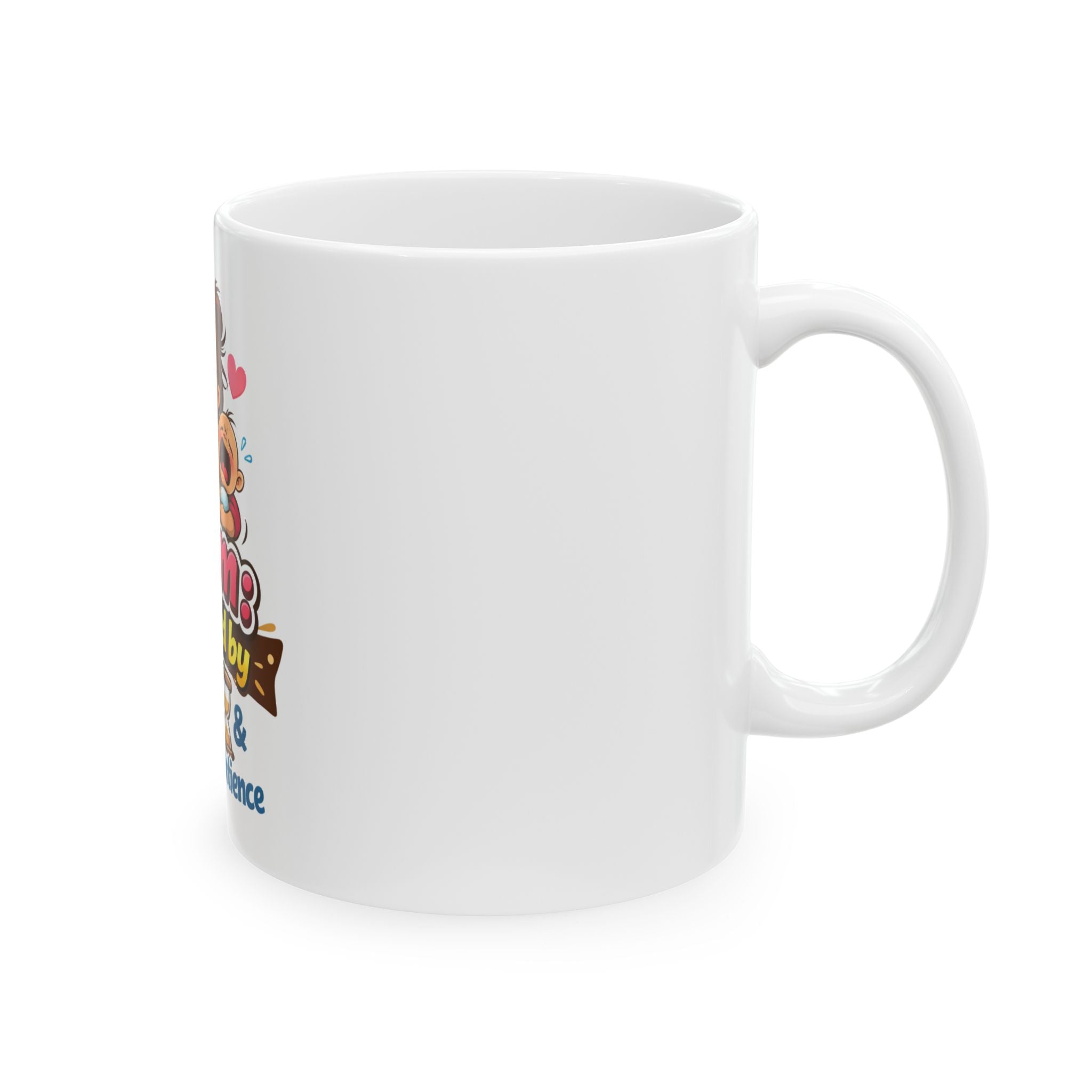 Mom: Powered by Coffee & Patience - Funny Mom Coffee Mug (11oz, 15oz)