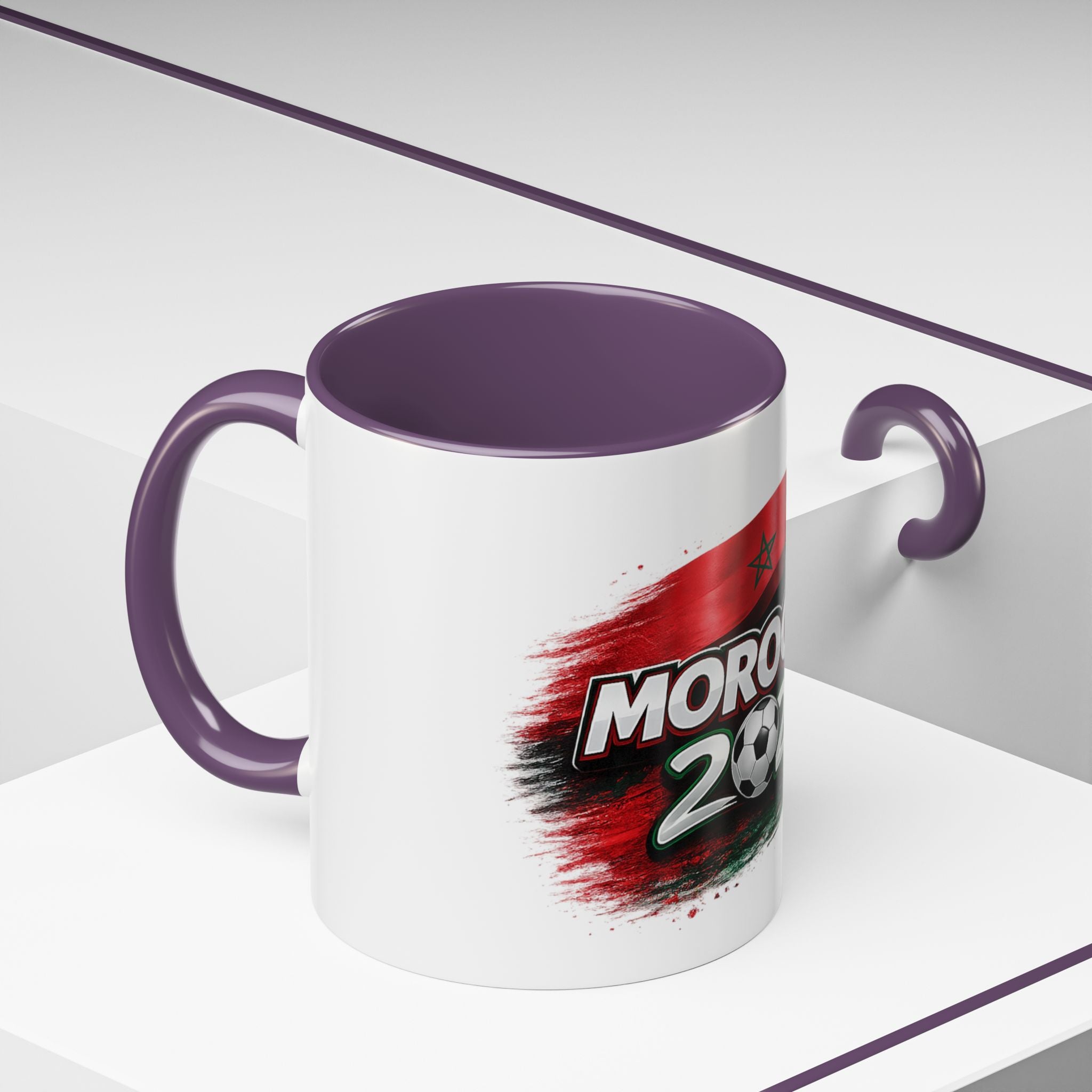 Morocco 2026 Soccer Accent Coffee Mug — Cup Fan Gift