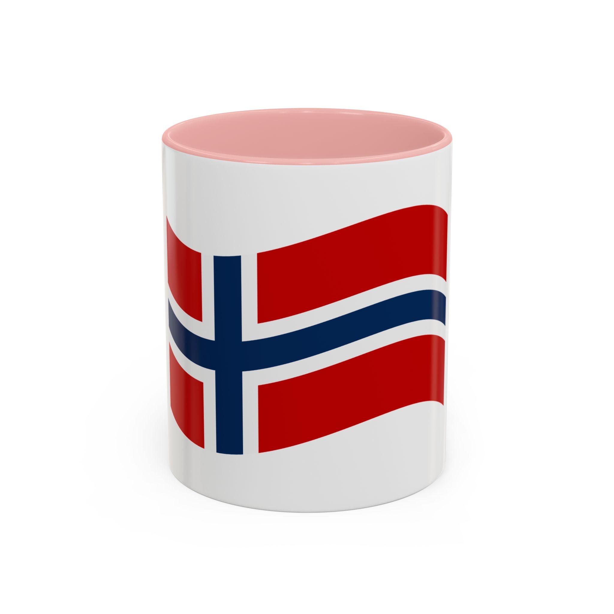 Norway Flag Accent Coffee Mug – Norway 2026 Soccer Fan Ceramic Mug (11/15oz)