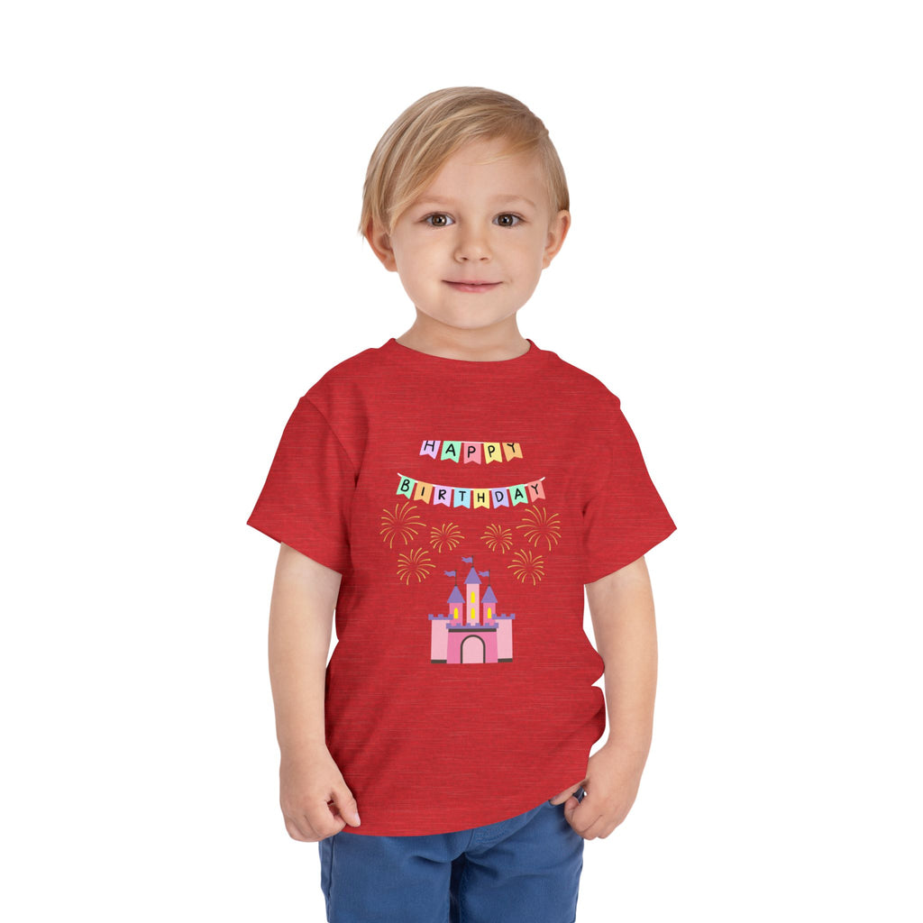 Toddler Birthday Castle Tee — "Happy Birthday" Princess Shirt