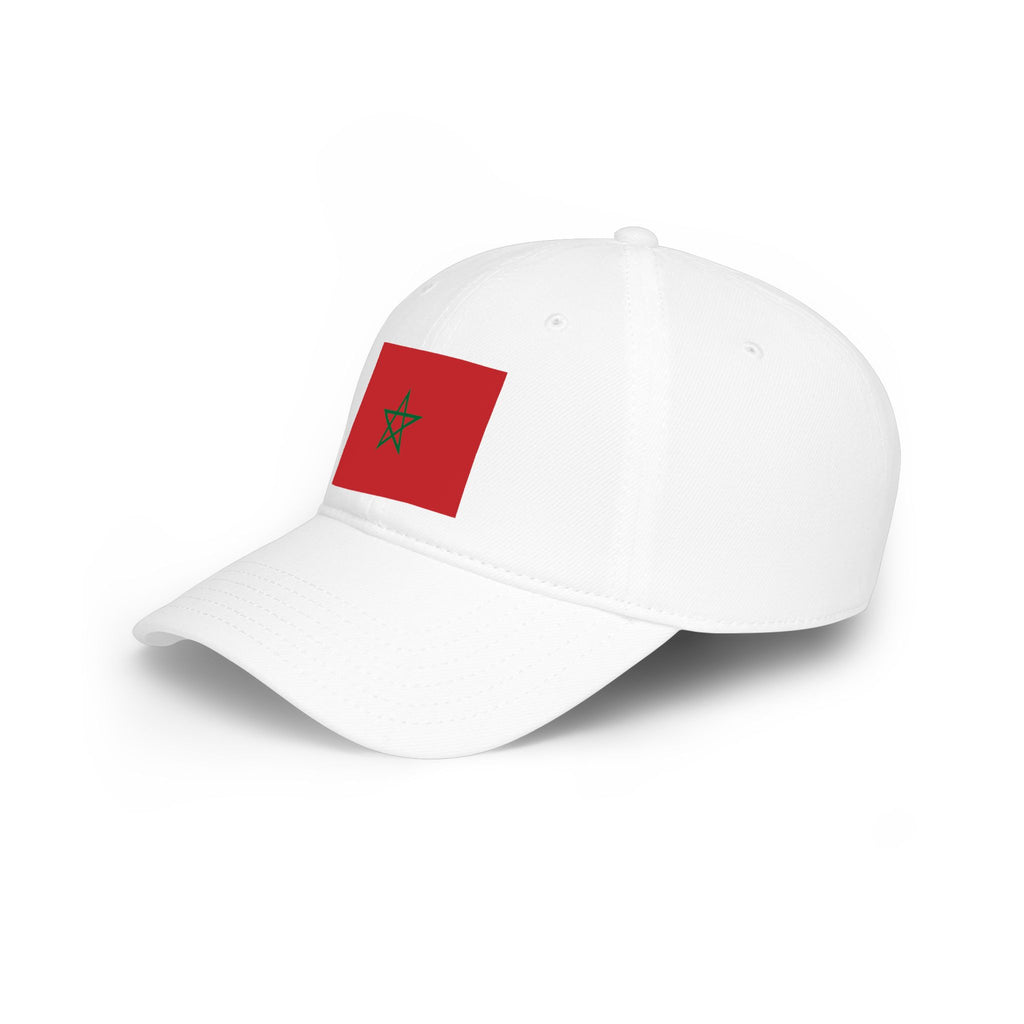 Morocco Flag Low Profile Baseball Cap — Embroidered Moroccan Flag Hat