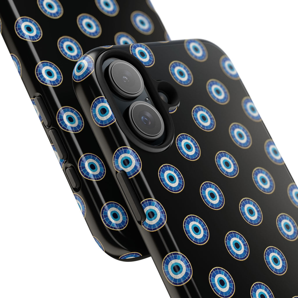 Evil Eye Pattern Tough Phone Case — Protective Blue Nazar Design