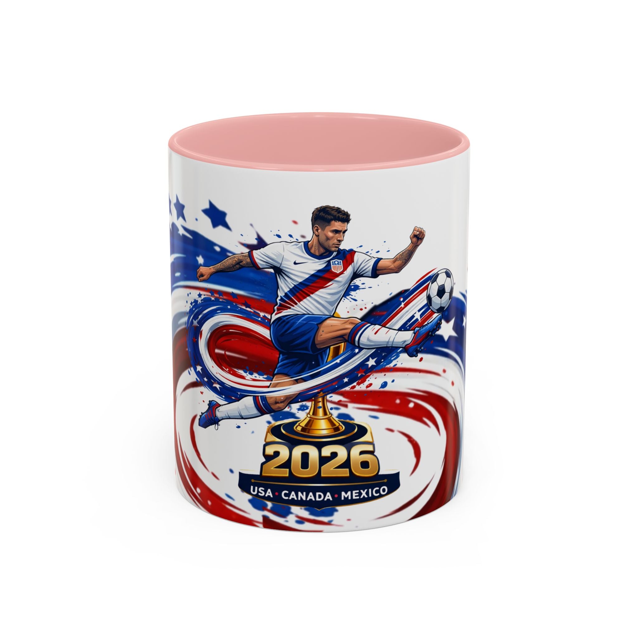 2026 CONCACAF Soccer Champion Accent Mug — USA Canada Mexico  Cup Qualifier Design