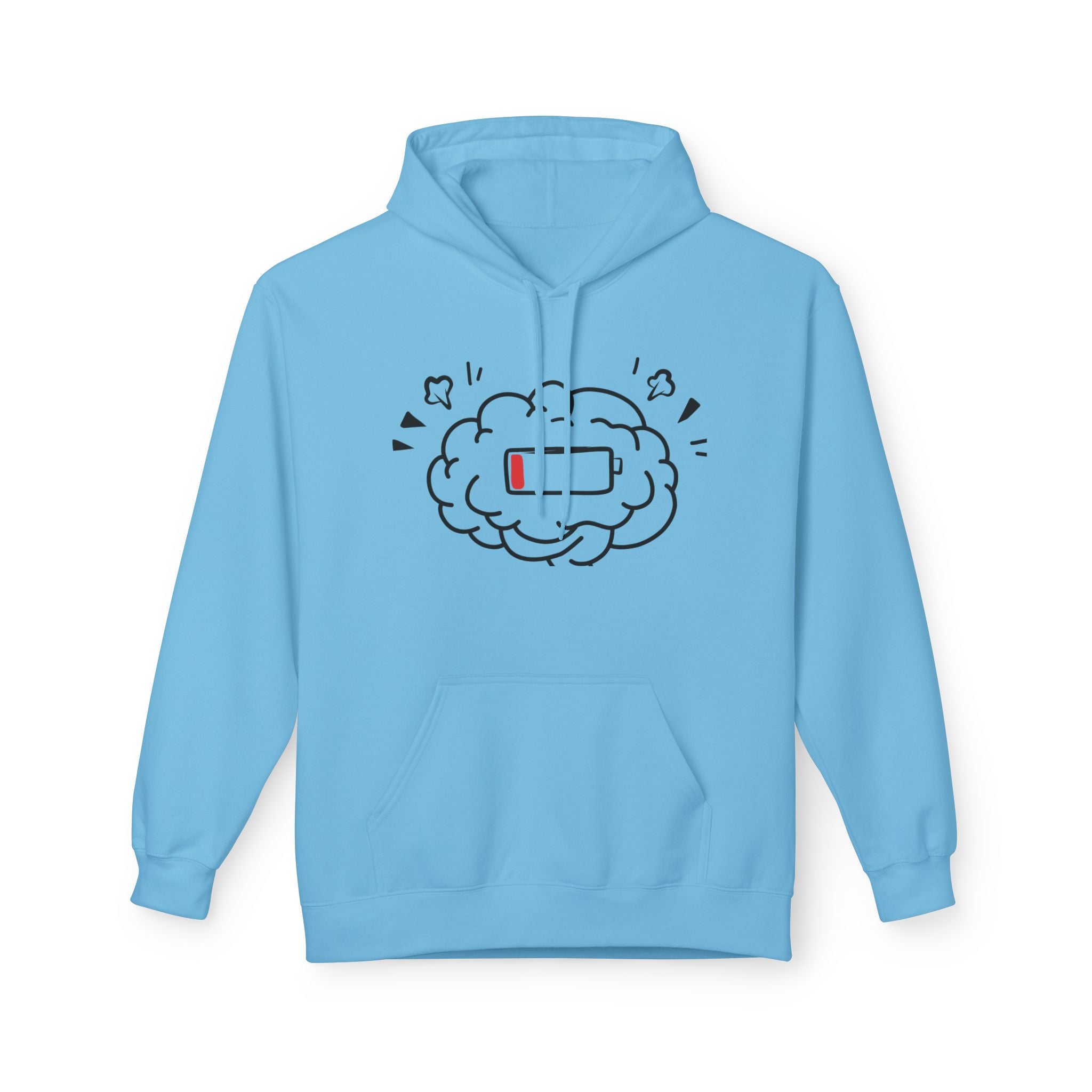 Low Battery Human Unisex Midweight Softstyle Fleece Hoodie