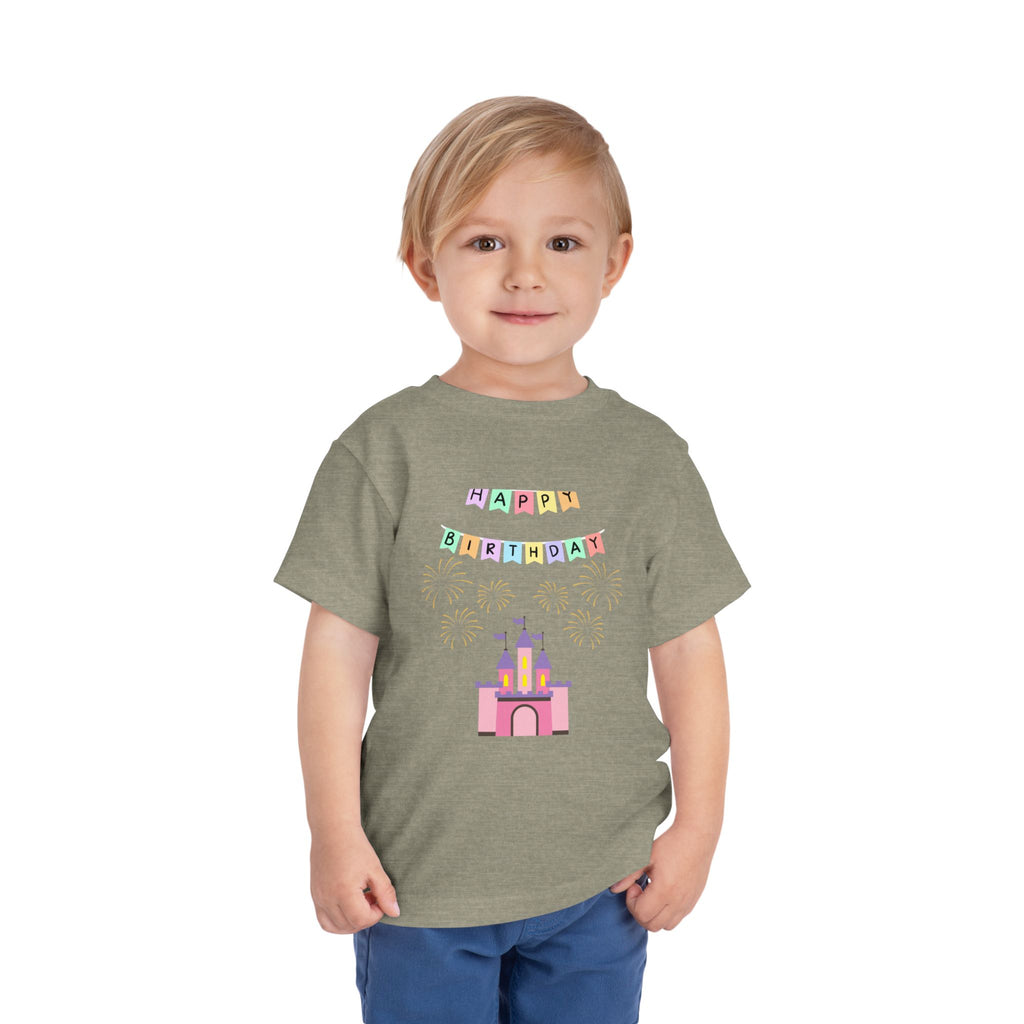 Toddler Birthday Castle Tee — "Happy Birthday" Princess Shirt