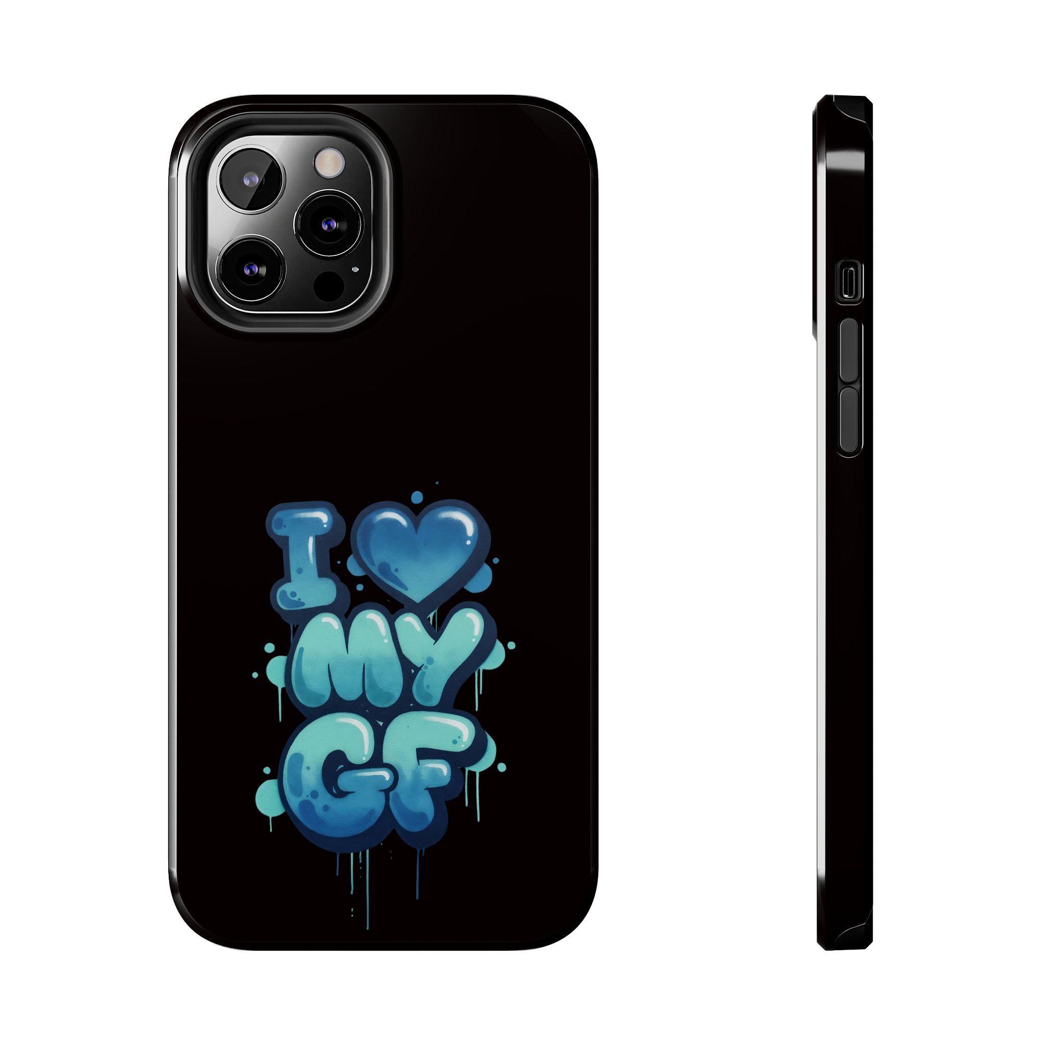 I Love My GF Phone Case — Protective Glossy "I  My GF" Design