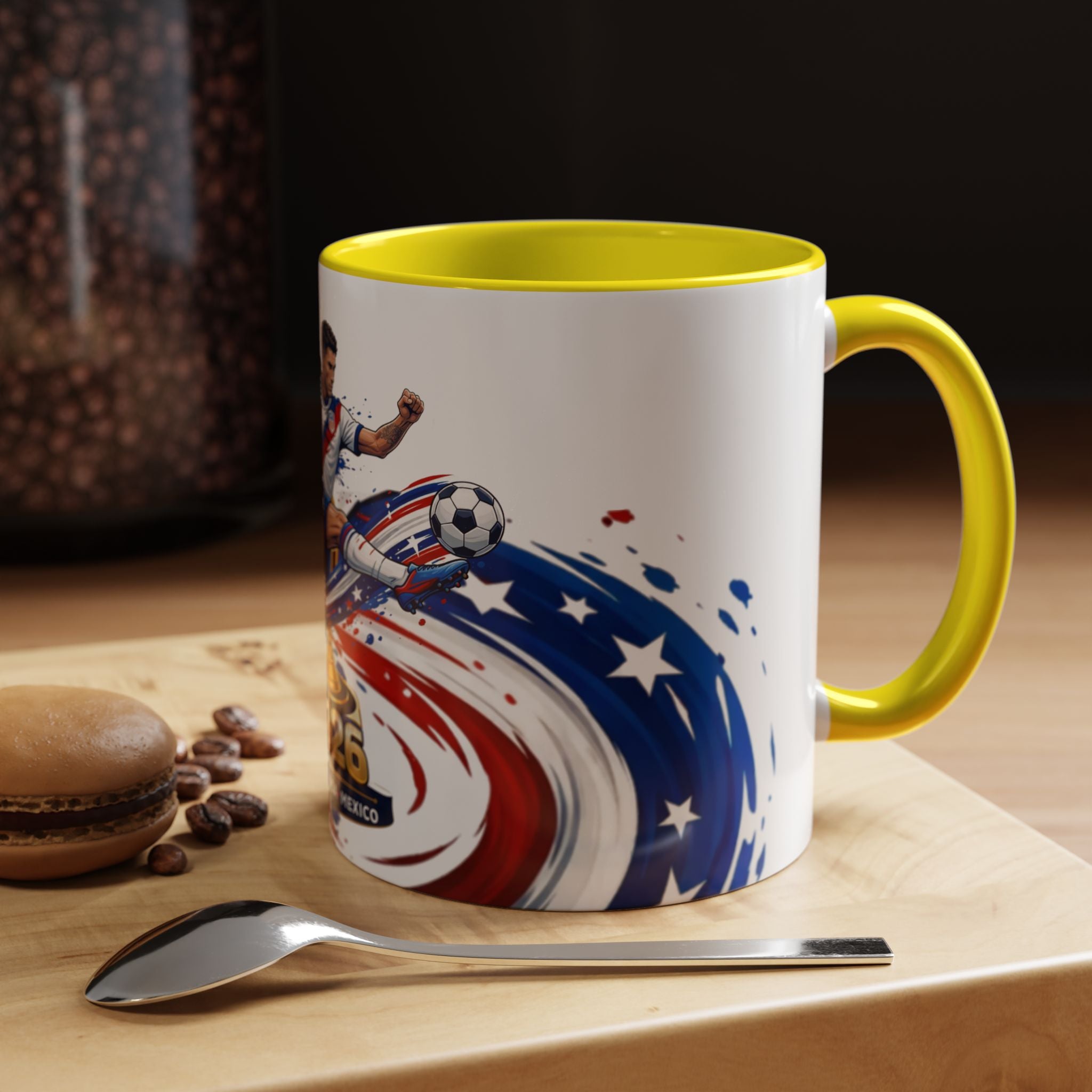 2026 CONCACAF Soccer Champion Accent Mug — USA Canada Mexico  Cup Qualifier Design